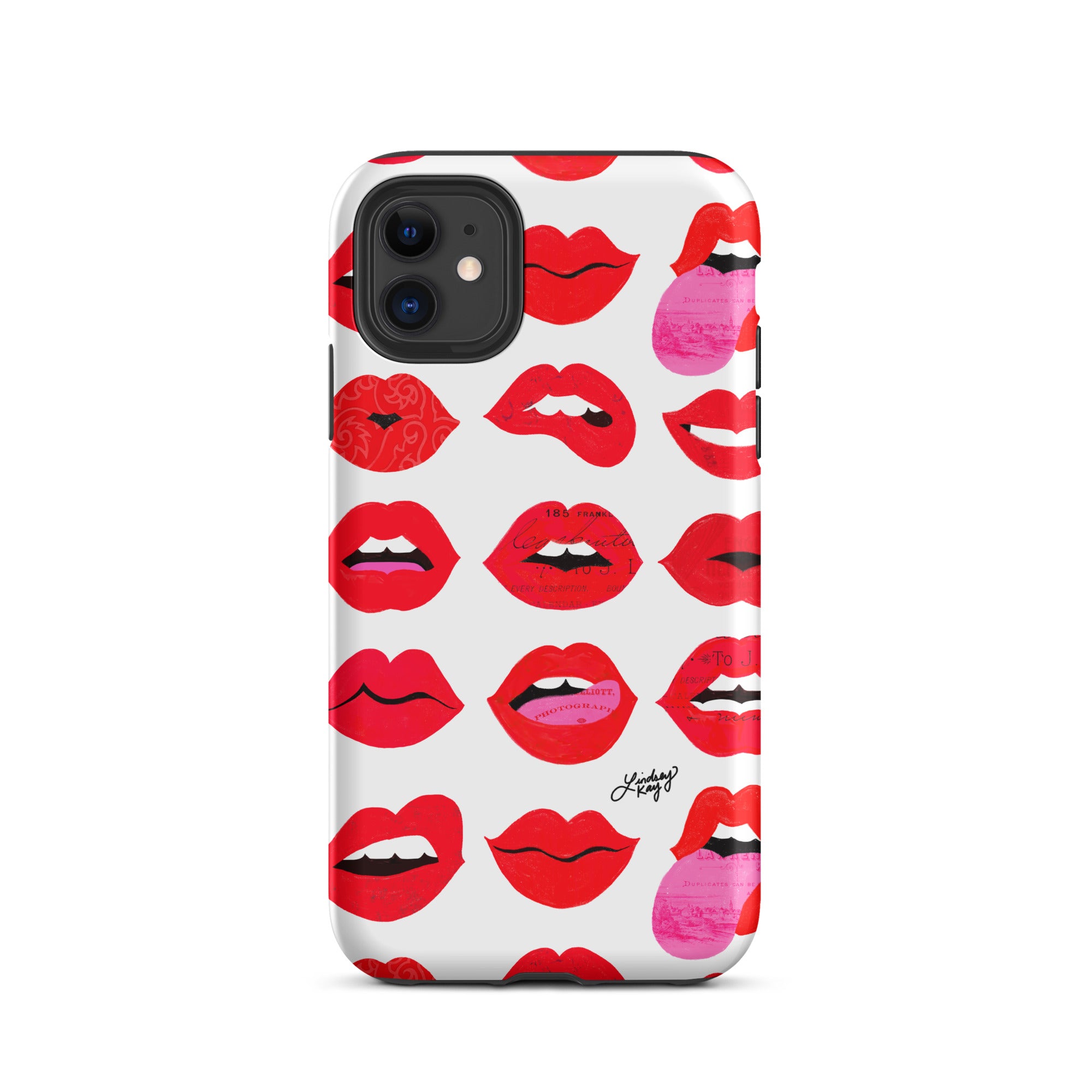 Labios rojos de amor - Funda resistente para iPhone®