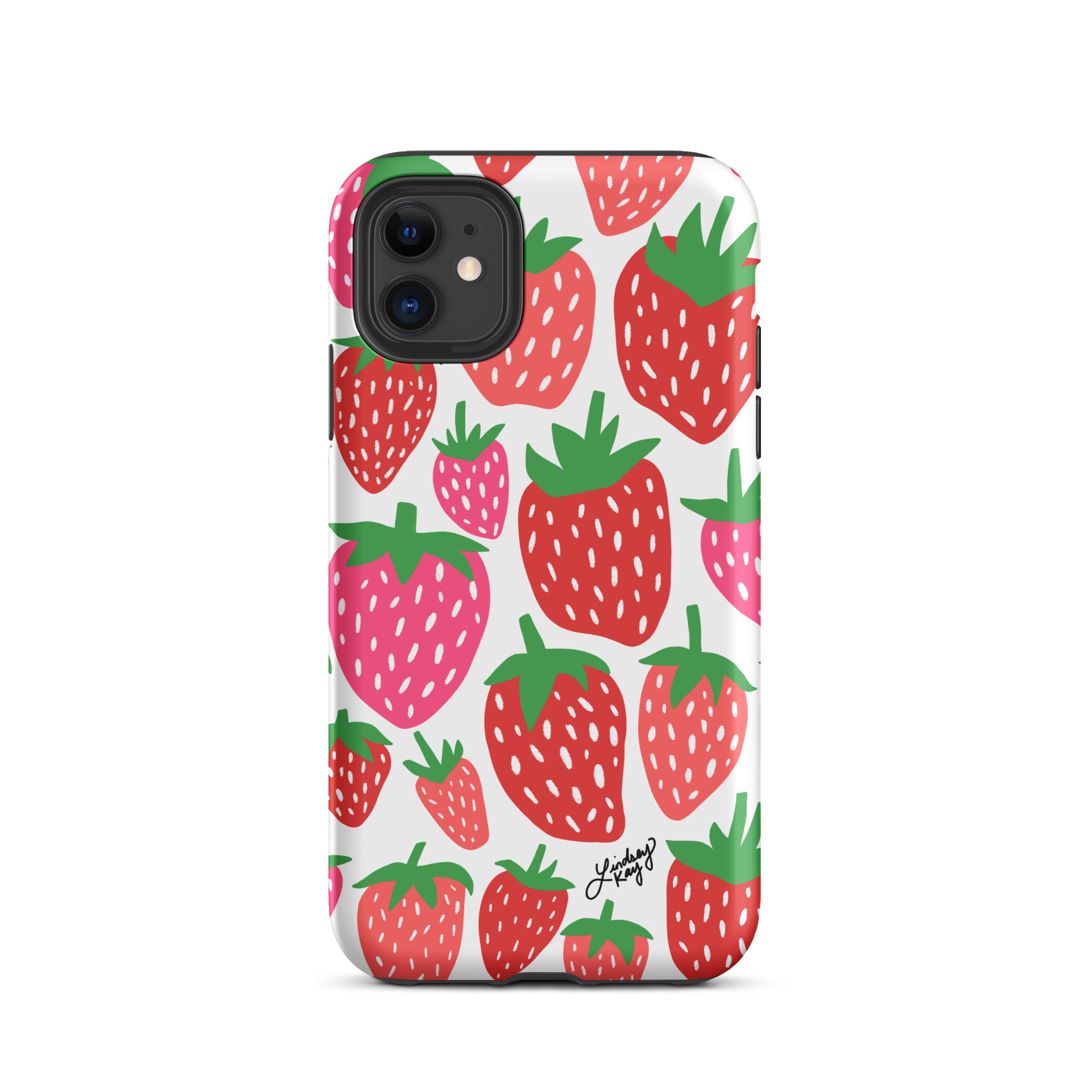 Blue Strawberry Print Tough Case for iPhone Blue Strawberry Print Tough Case for iPhone