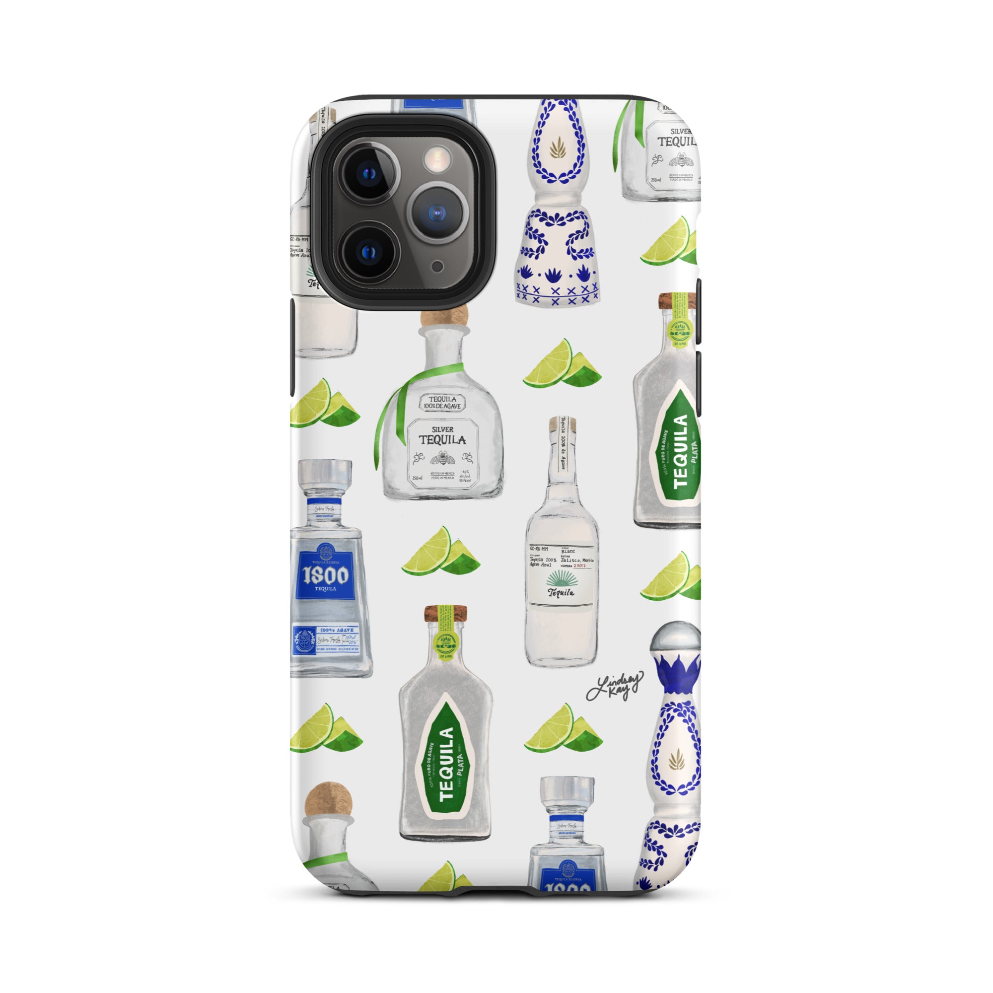 Patrón de ilustración de botellas de tequila - Funda resistente para iPhone®