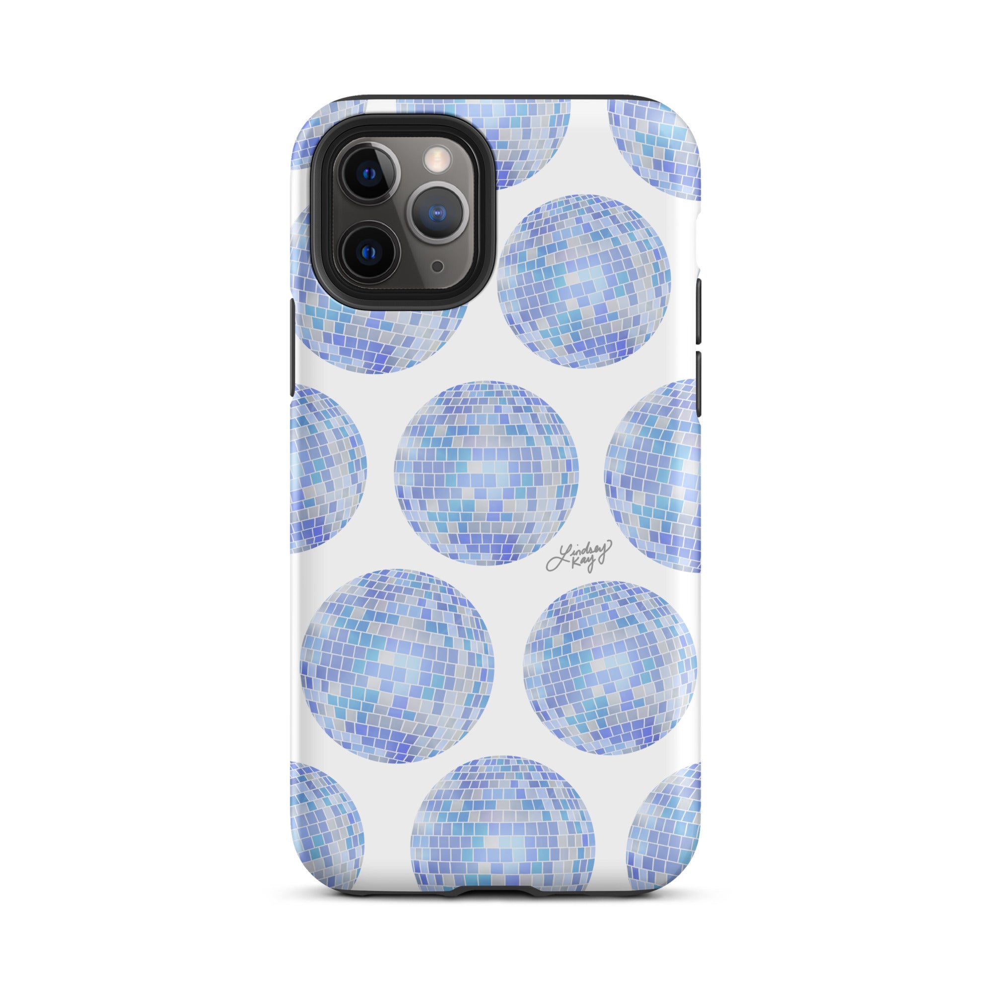 Cute Retro Blue Disco Balls Pattern - Tough Case for iPhone - Lindsey Kay Collective Cute Retro Blue Disco Balls Pattern - Tough Case for iPhone - Lindsey Kay Collective