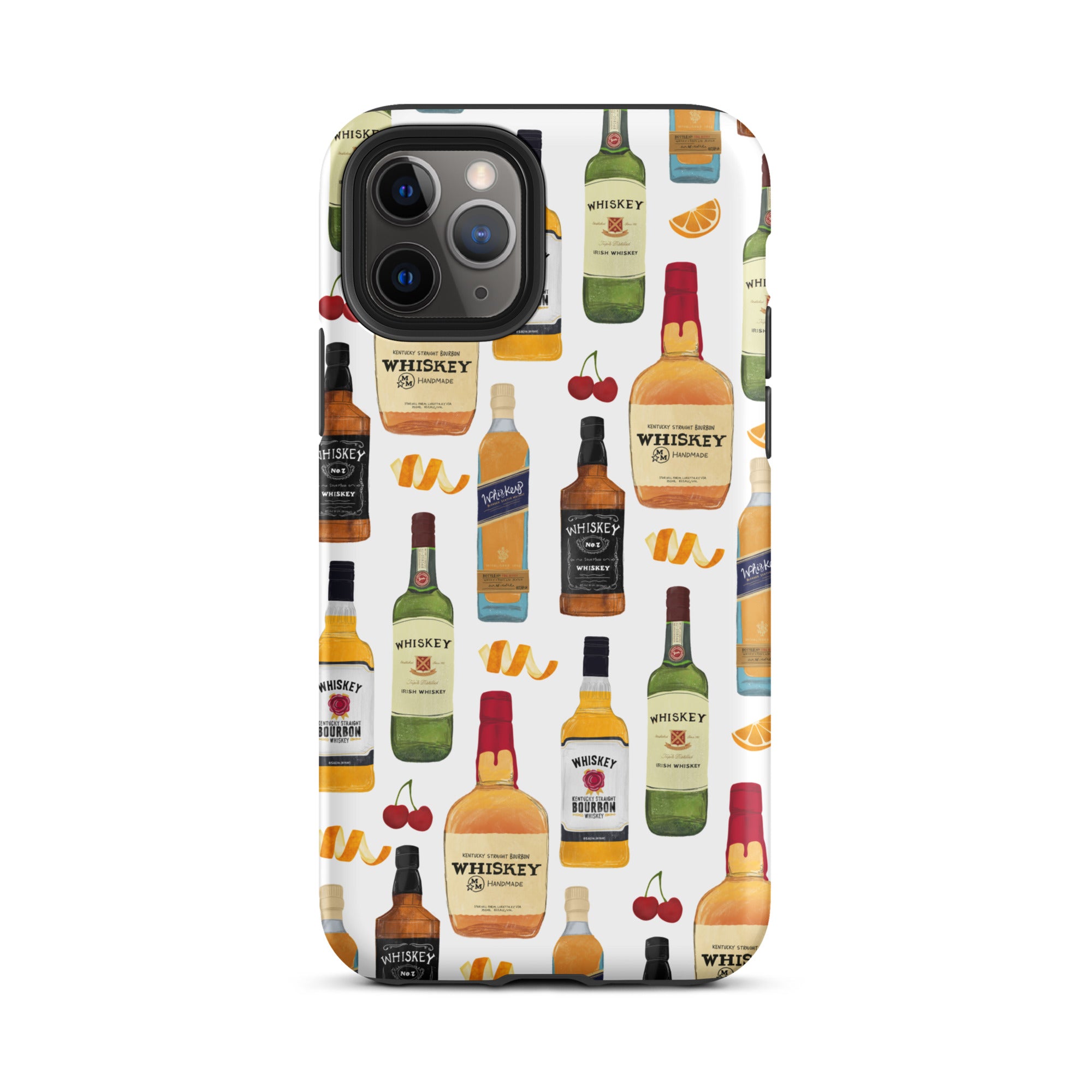 Ilustración de botellas de whisky - Funda resistente para iPhone®