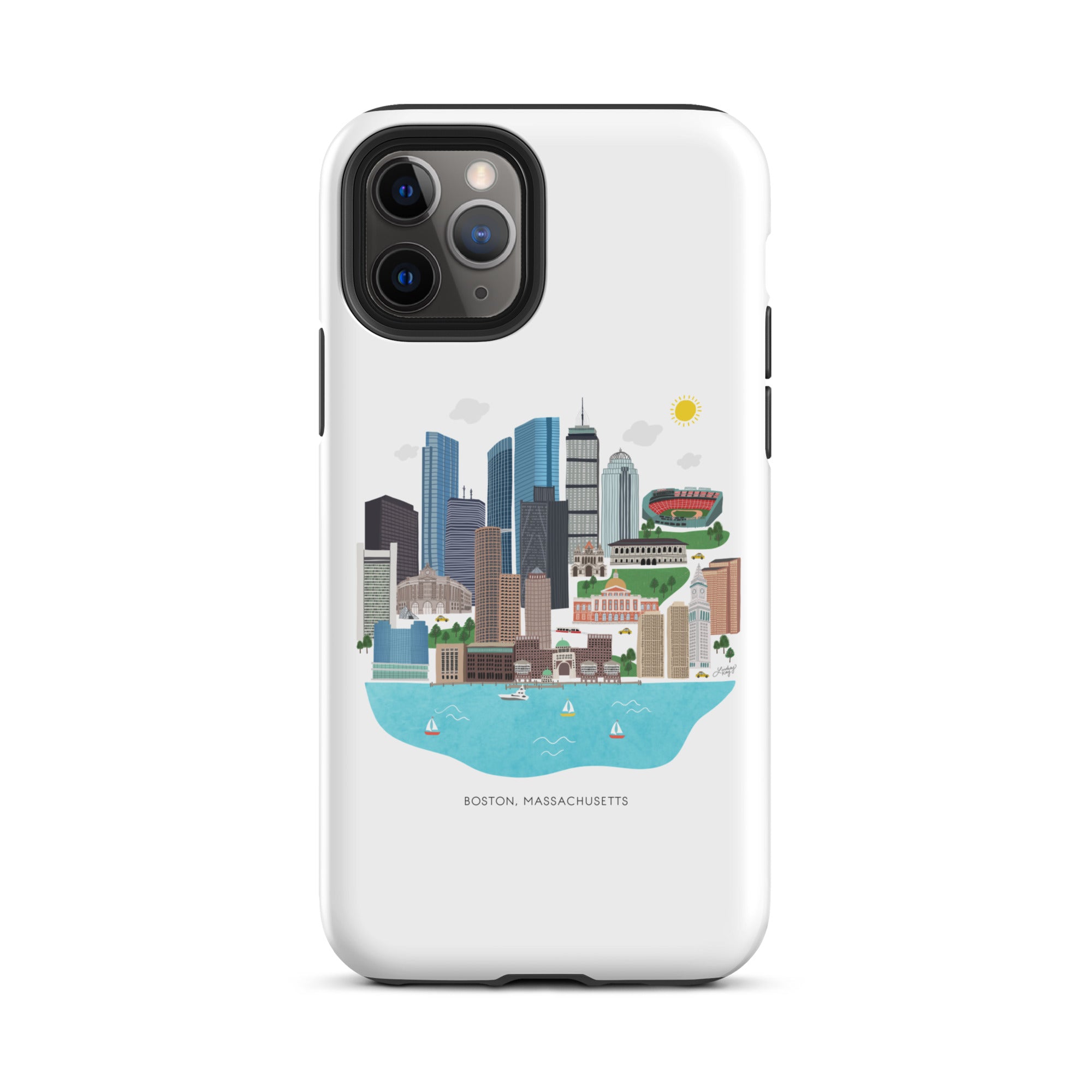 Illustration de l'horizon de Boston - Coque rigide pour iPhone®