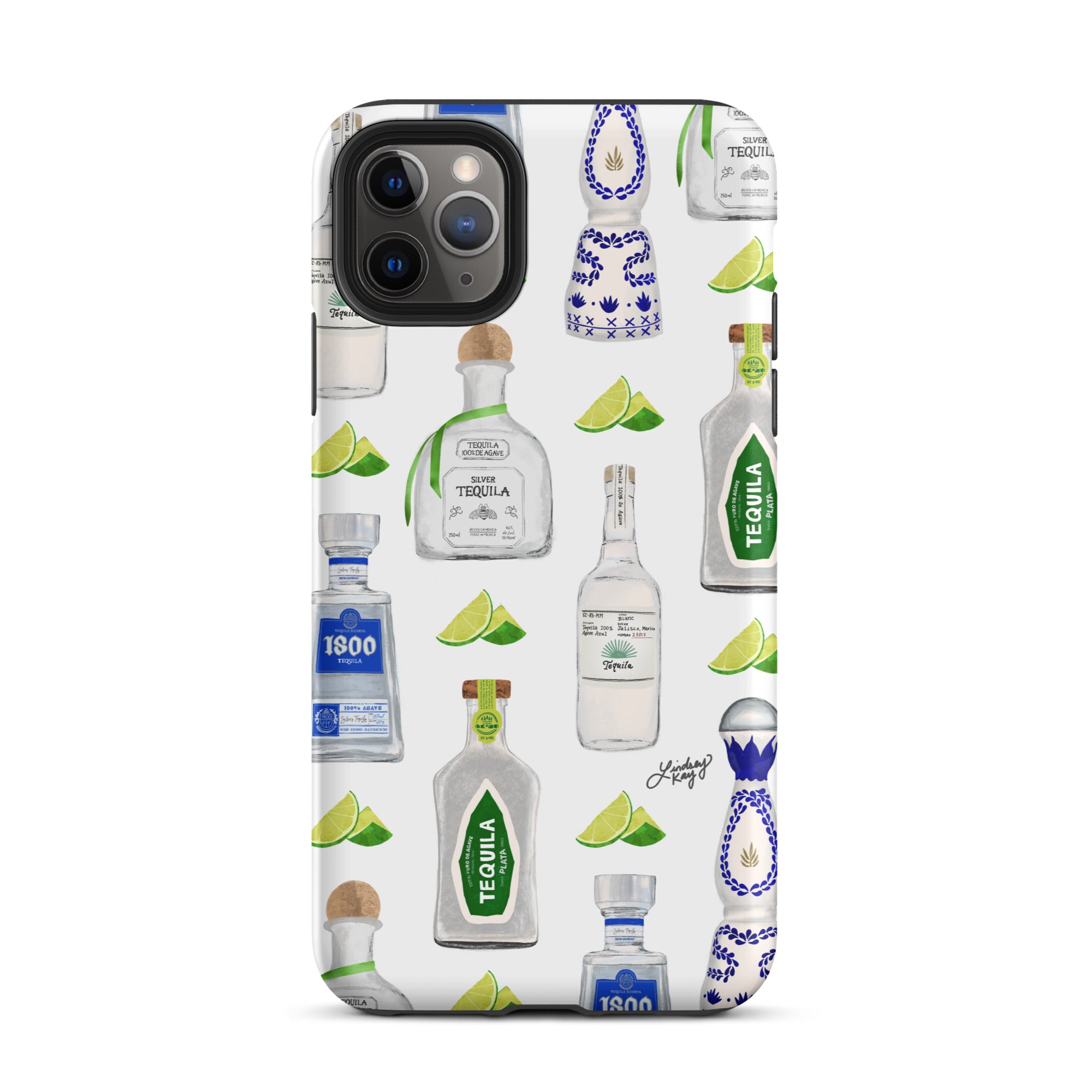 Patrón de ilustración de botellas de tequila - Funda resistente para iPhone®