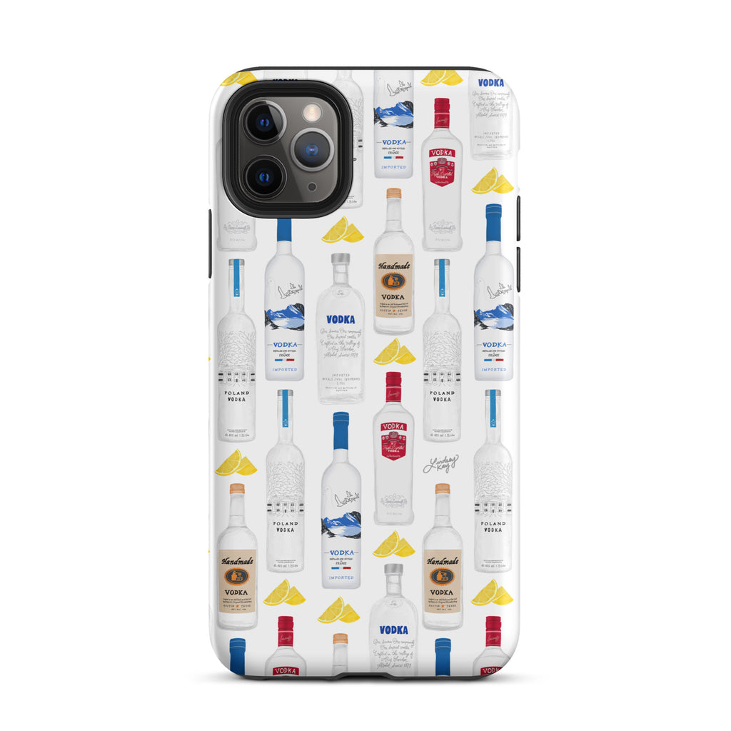 Vodka Bottles Illustration Pattern - Tough Case for iPhone®