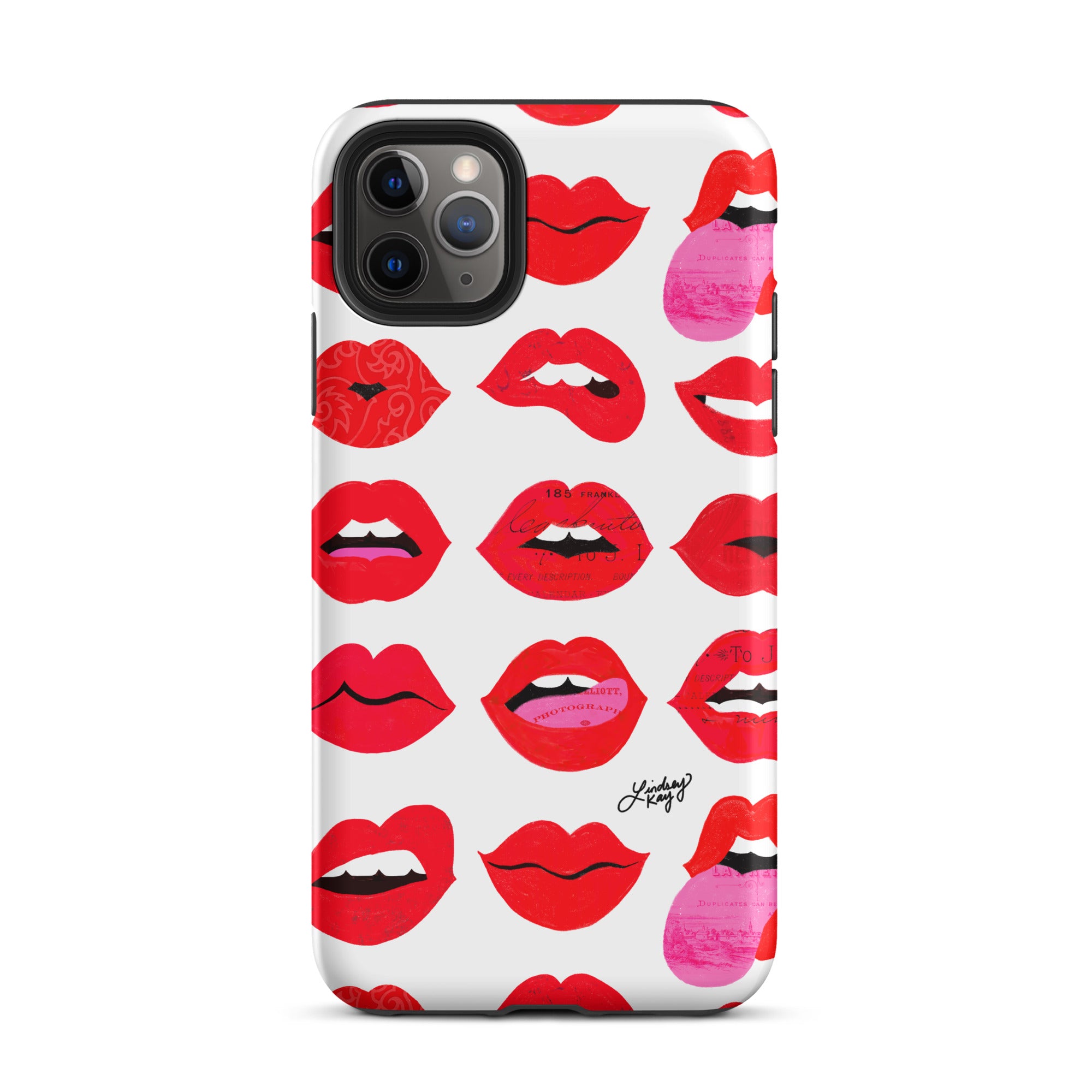 Labios rojos de amor - Funda resistente para iPhone®