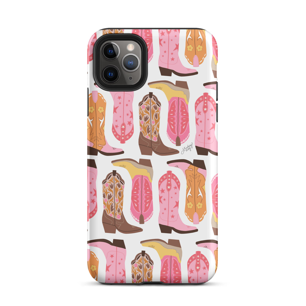 Pink Cowboy Boots Illustration - Tough Case for iPhone®