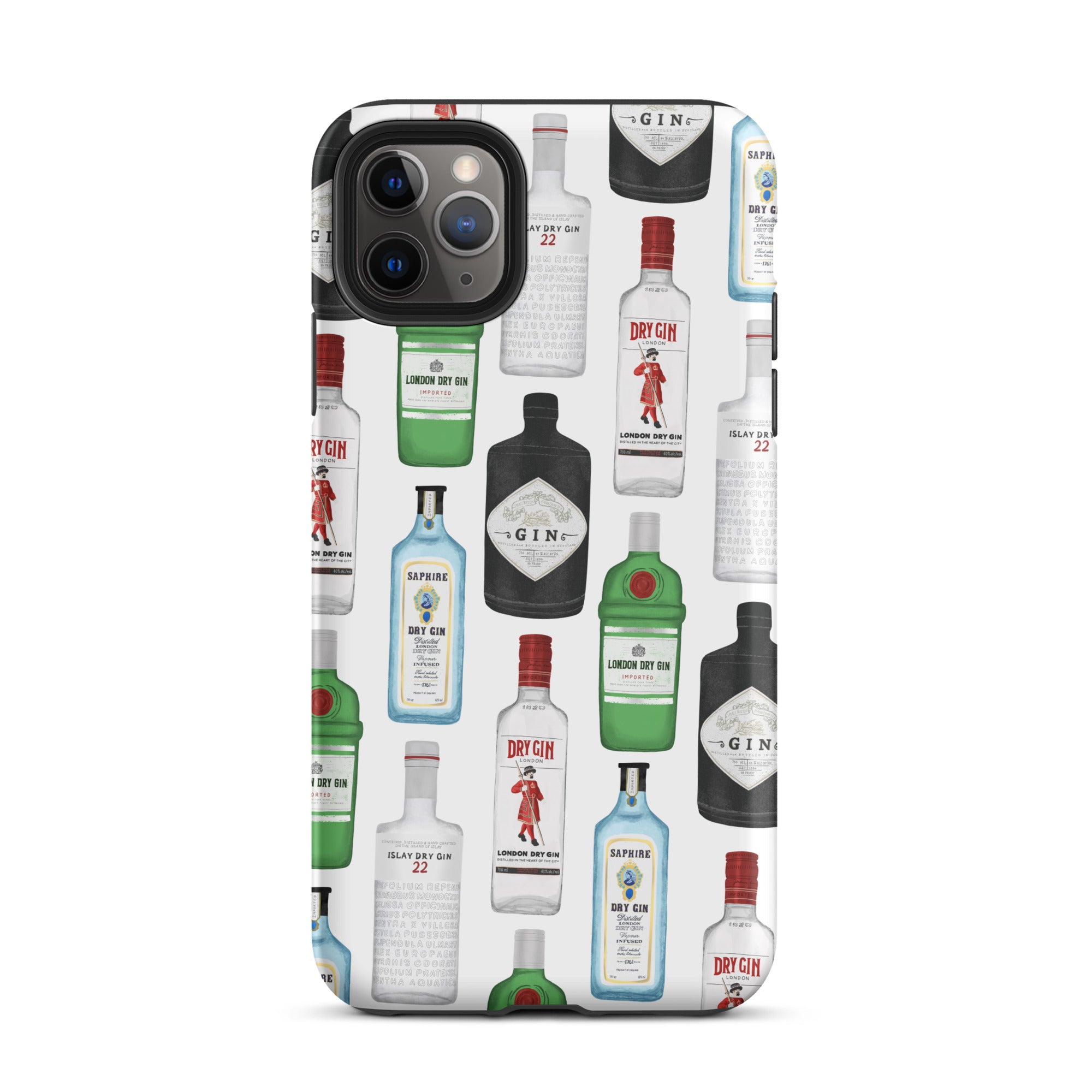 Ilustración de botellas de ginebra - Funda resistente para iPhone®