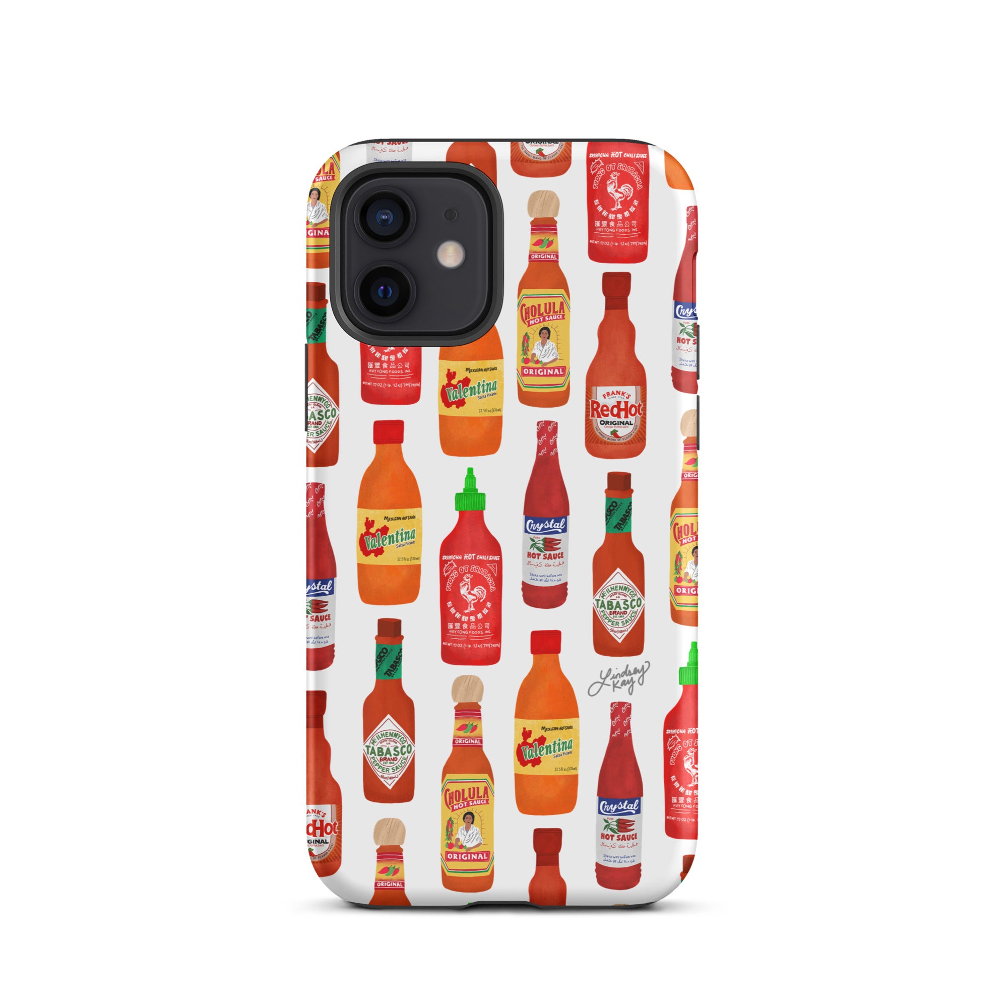 Ilustración de botellas de salsa picante - Funda resistente para iPhone®