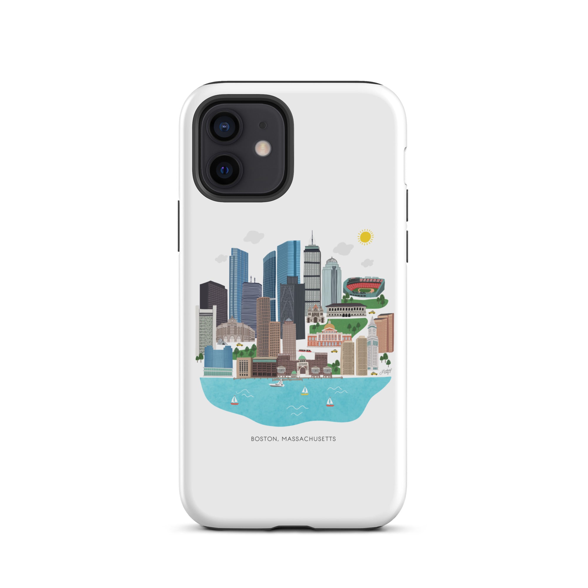 Illustration de l'horizon de Boston - Coque rigide pour iPhone®