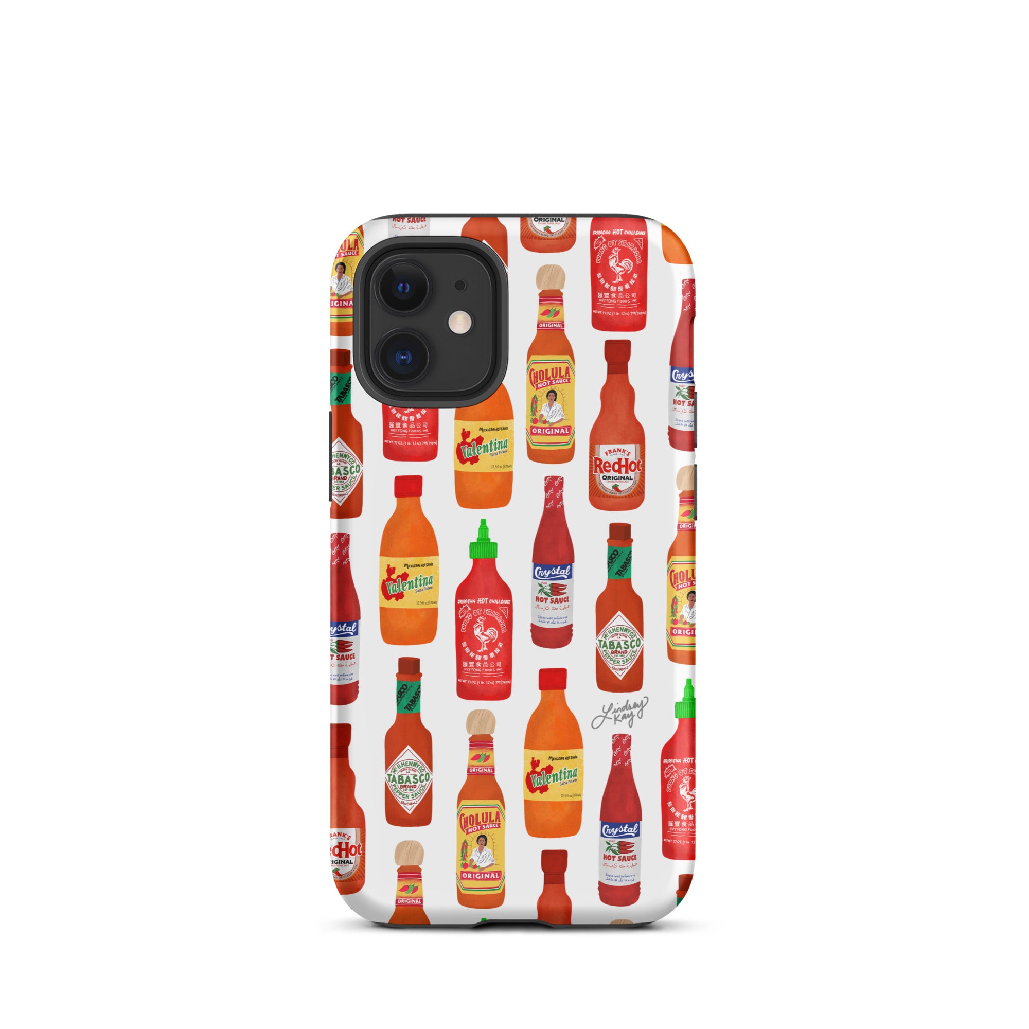 Ilustración de botellas de salsa picante - Funda resistente para iPhone®