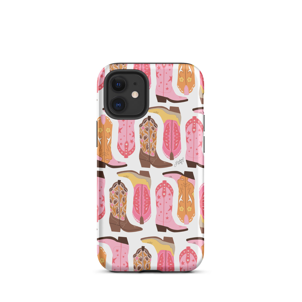 Pink Cowboy Boots Illustration - Tough Case for iPhone®