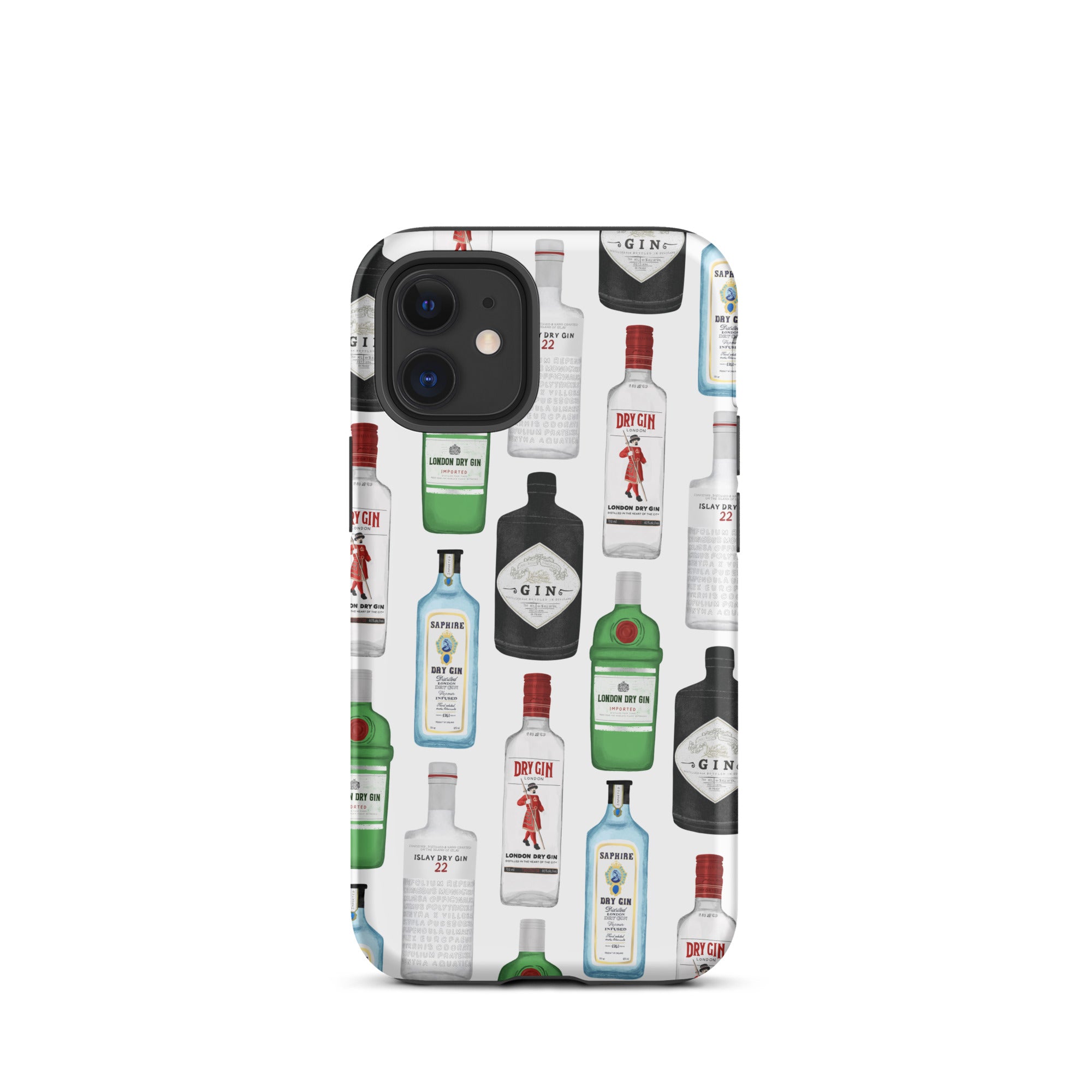 Ilustración de botellas de ginebra - Funda resistente para iPhone®