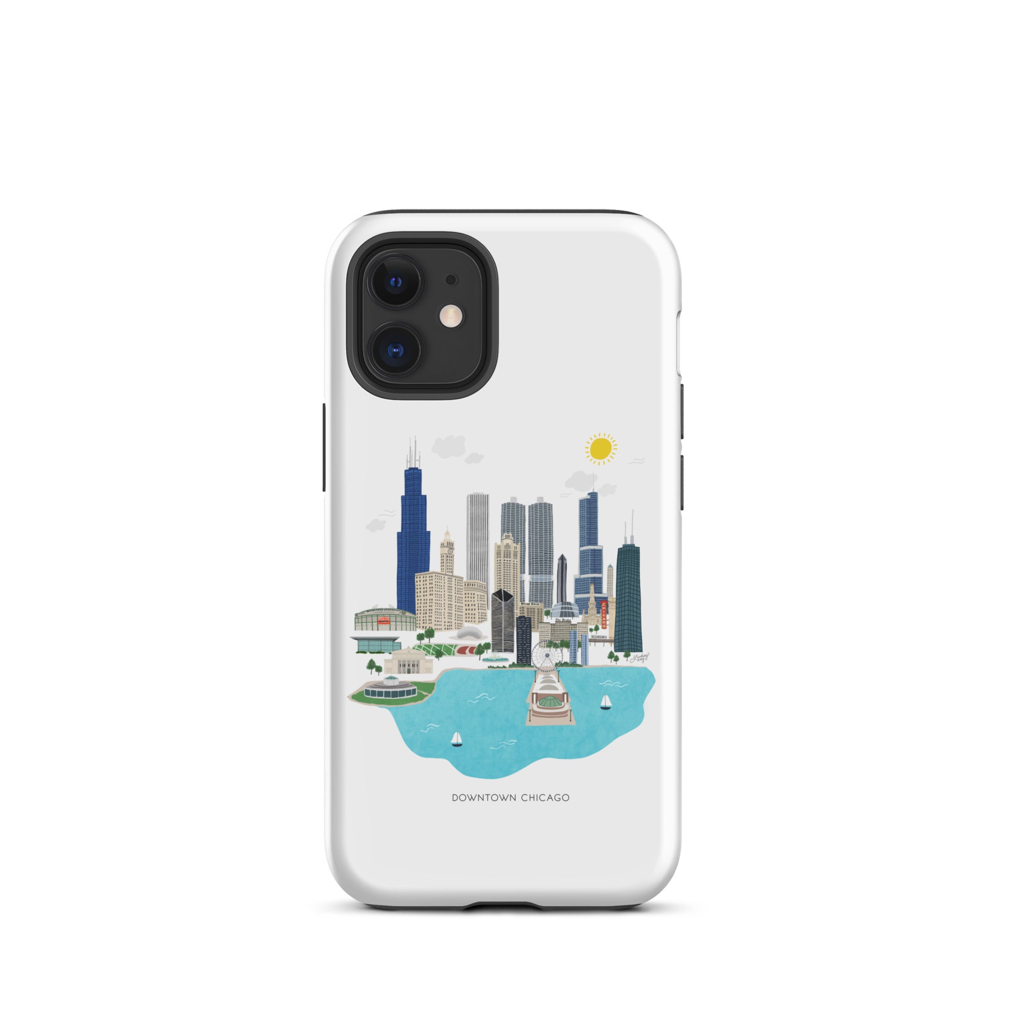 Illustration de la ligne d'horizon de Chicago - Coque rigide pour iPhone®