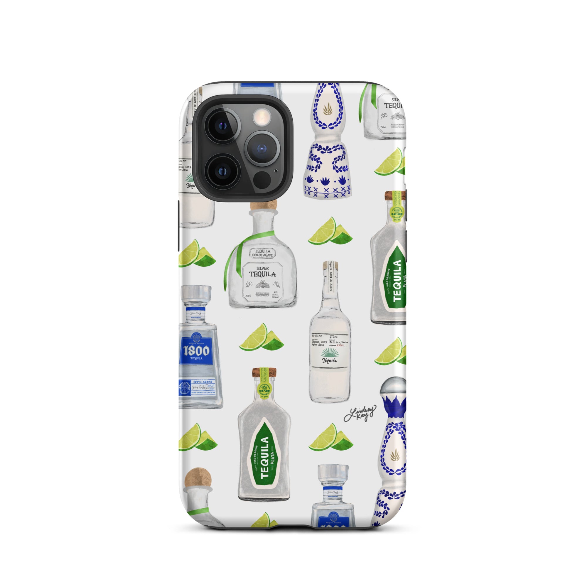 Patrón de ilustración de botellas de tequila - Funda resistente para iPhone®