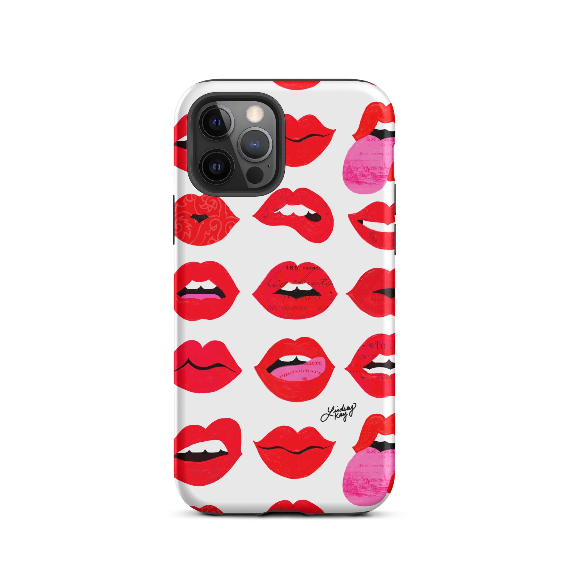 Labios rojos de amor - Funda resistente para iPhone®