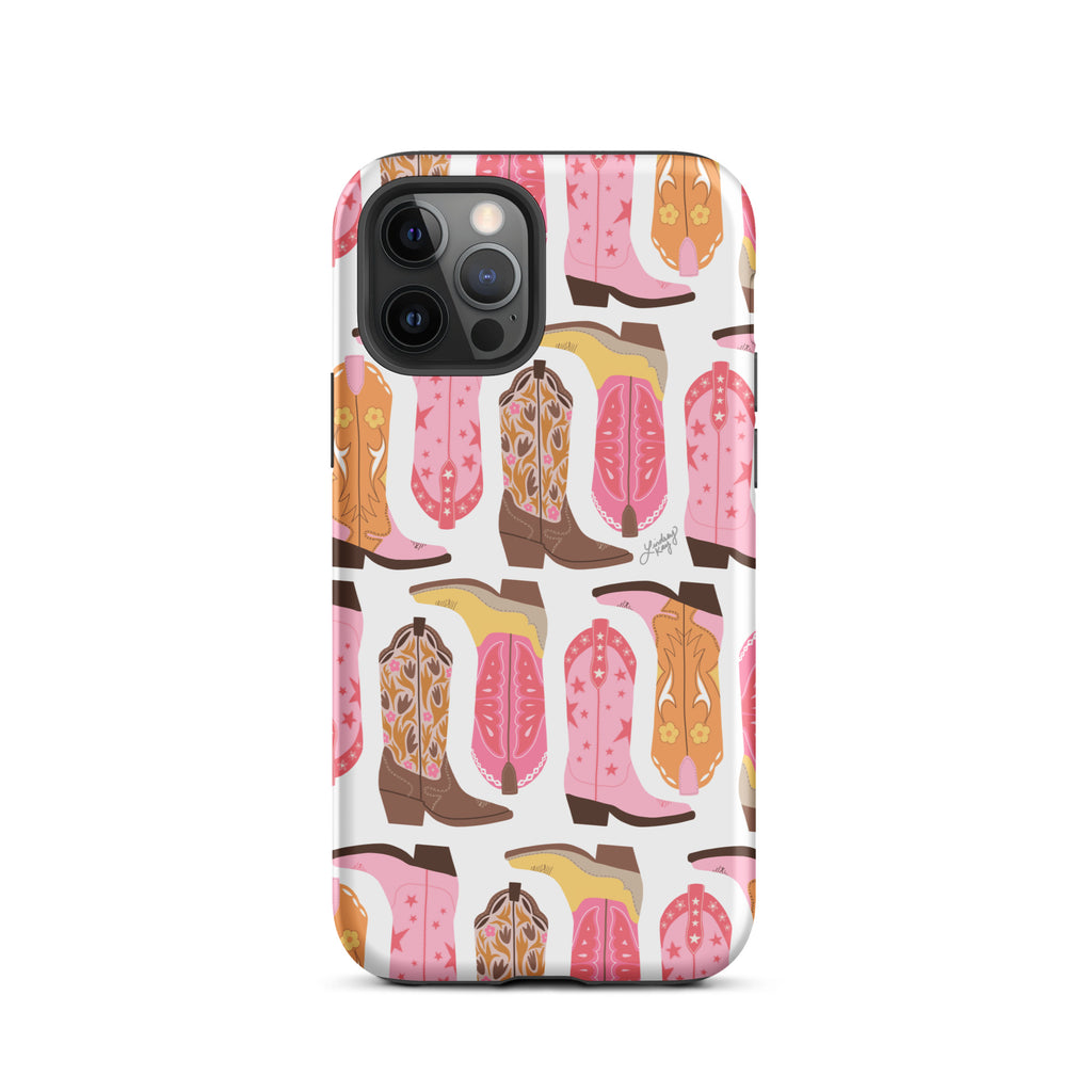 Pink Cowboy Boots Illustration - Tough Case for iPhone®