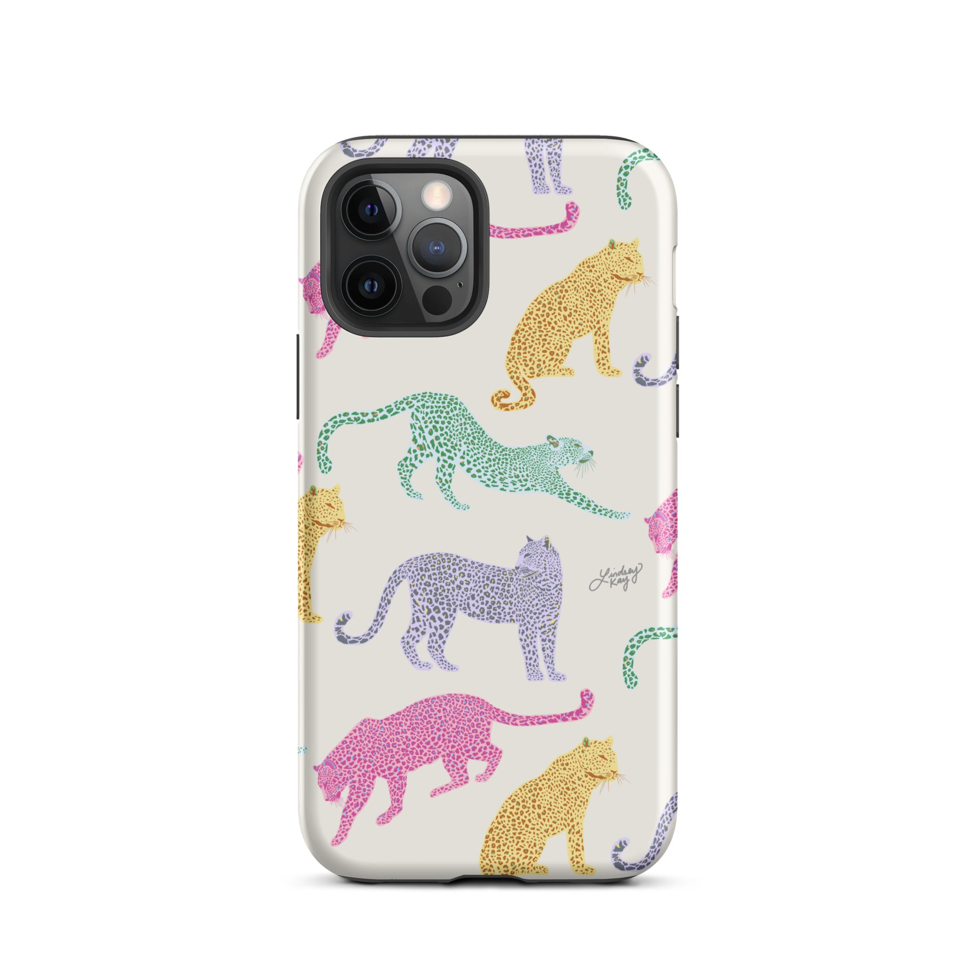 Ilustración de leopardos coloridos - Funda resistente para iPhone®