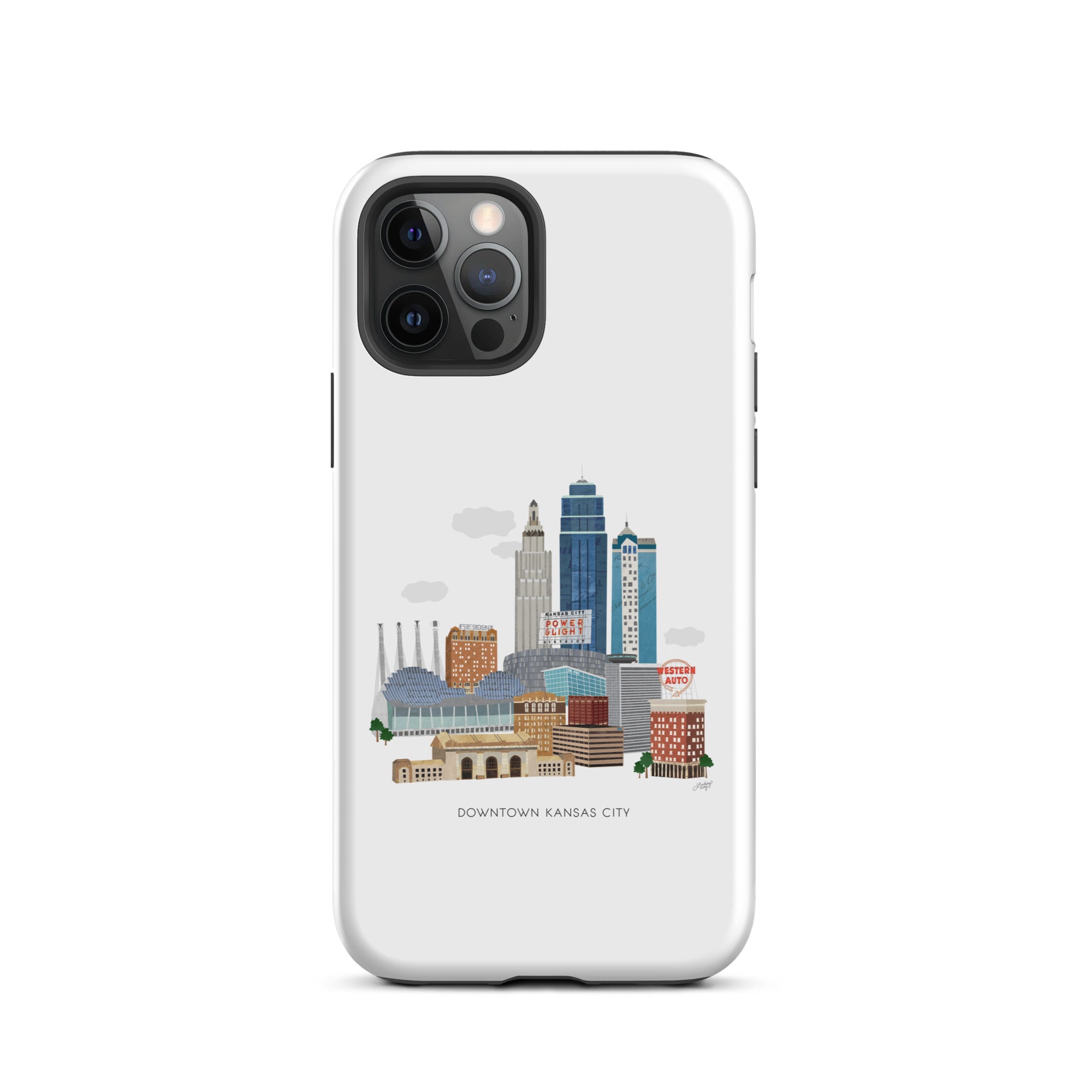 Ilustración del horizonte de Kansas City - Funda resistente para iPhone®