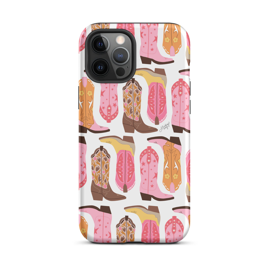 Pink Cowboy Boots Illustration - Tough Case for iPhone®