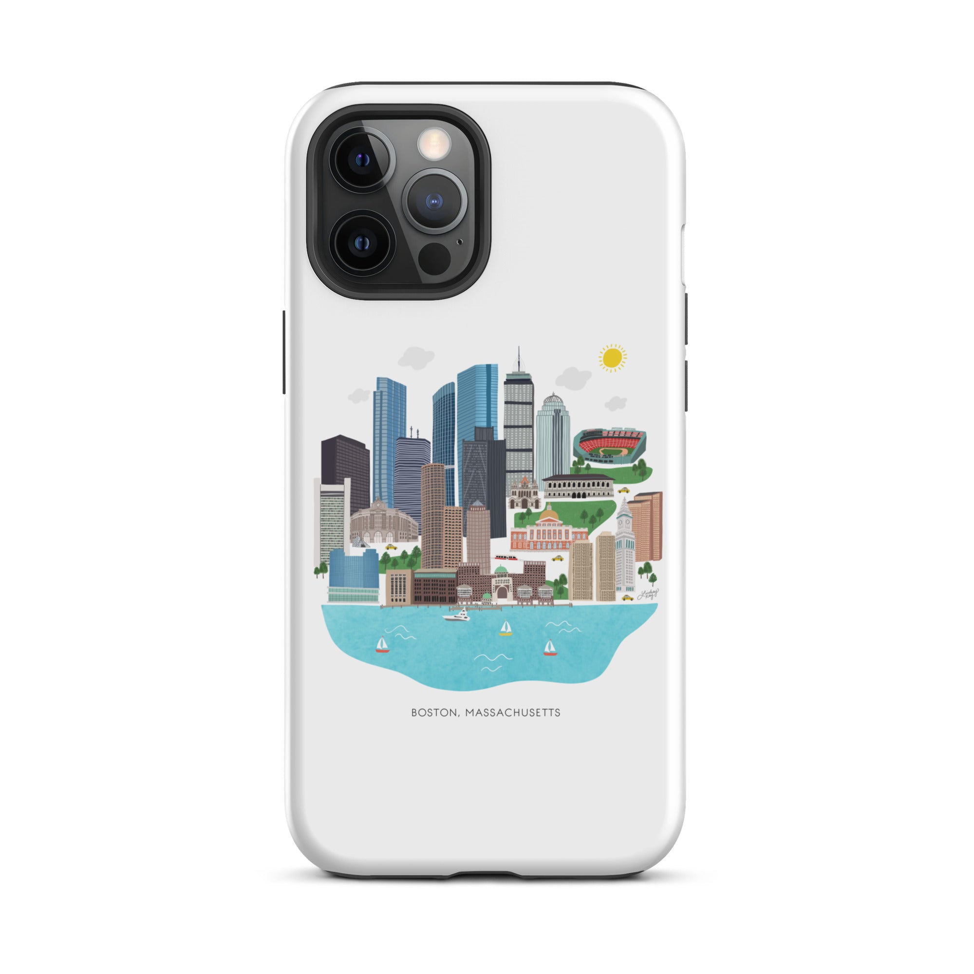 Illustration de l'horizon de Boston - Coque rigide pour iPhone®