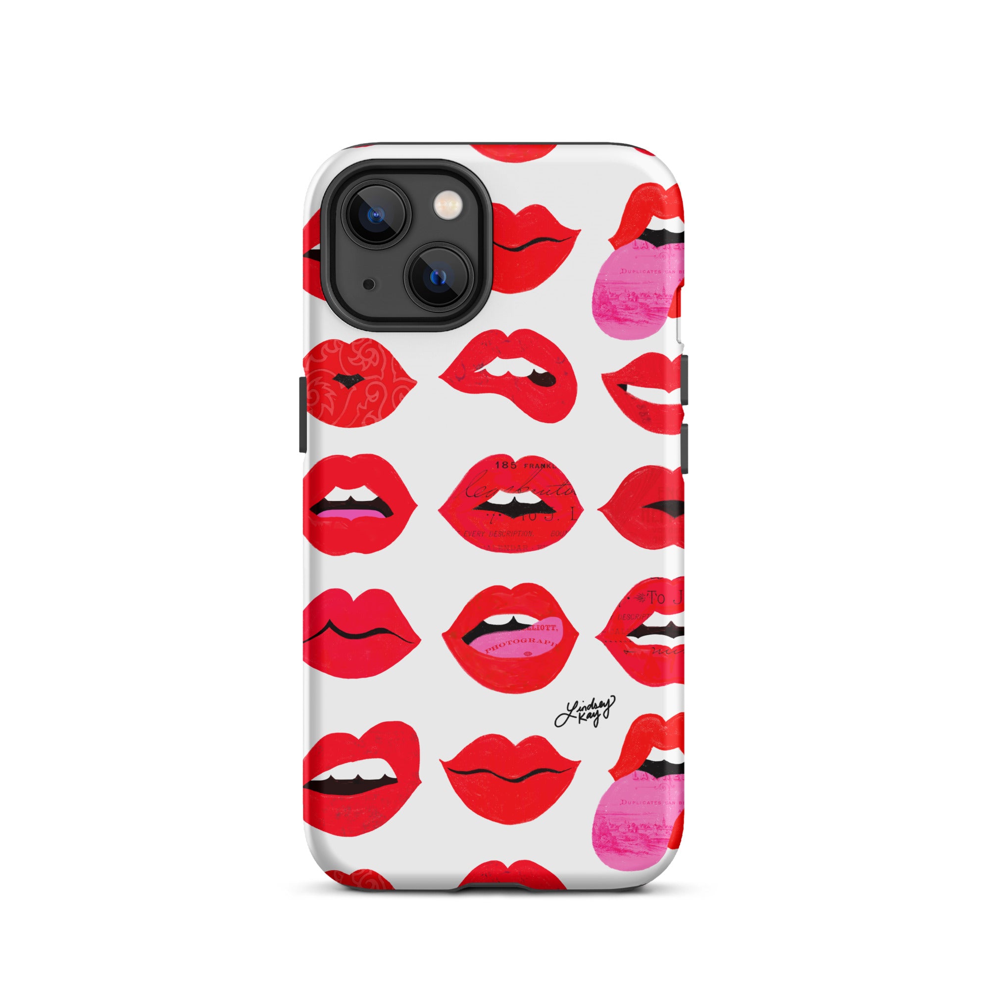 Labios rojos de amor - Funda resistente para iPhone®