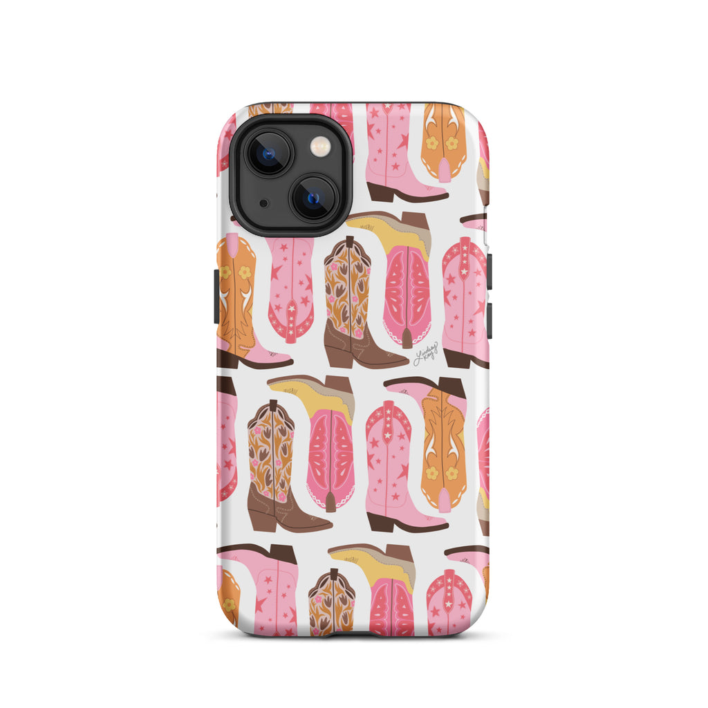 Pink Cowboy Boots Illustration - Tough Case for iPhone®