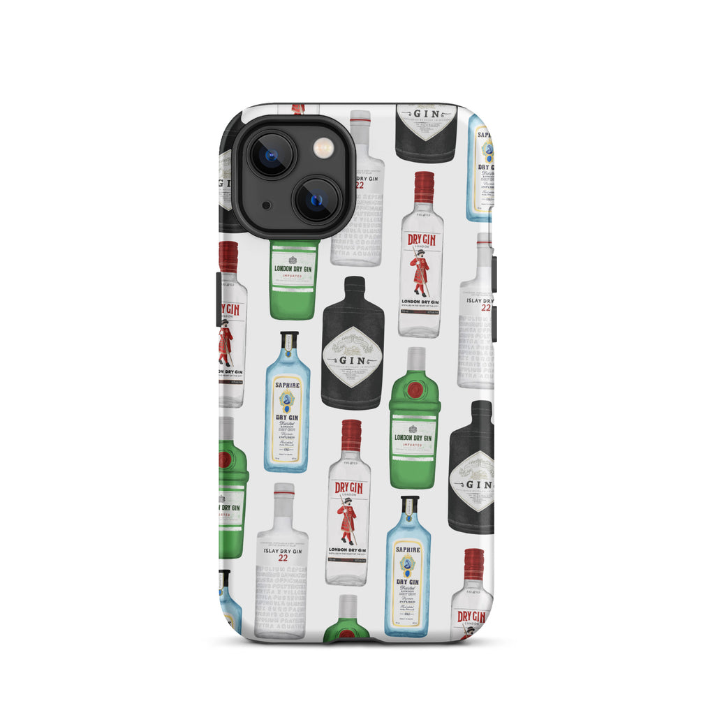 Gin Bottles Illustration - Tough Case for iPhone®