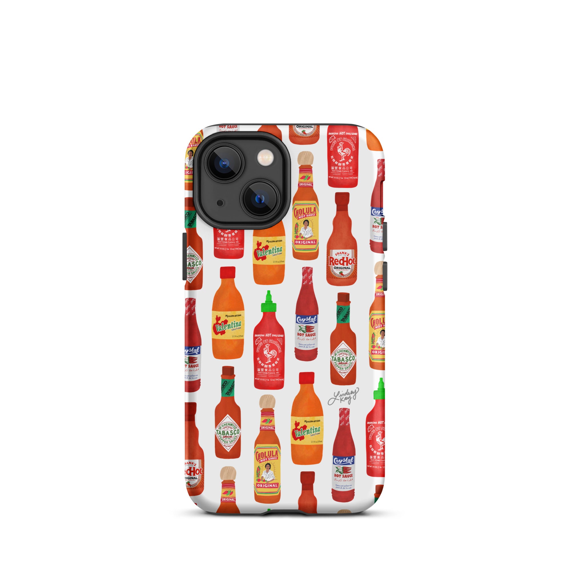 Ilustración de botellas de salsa picante - Funda resistente para iPhone®