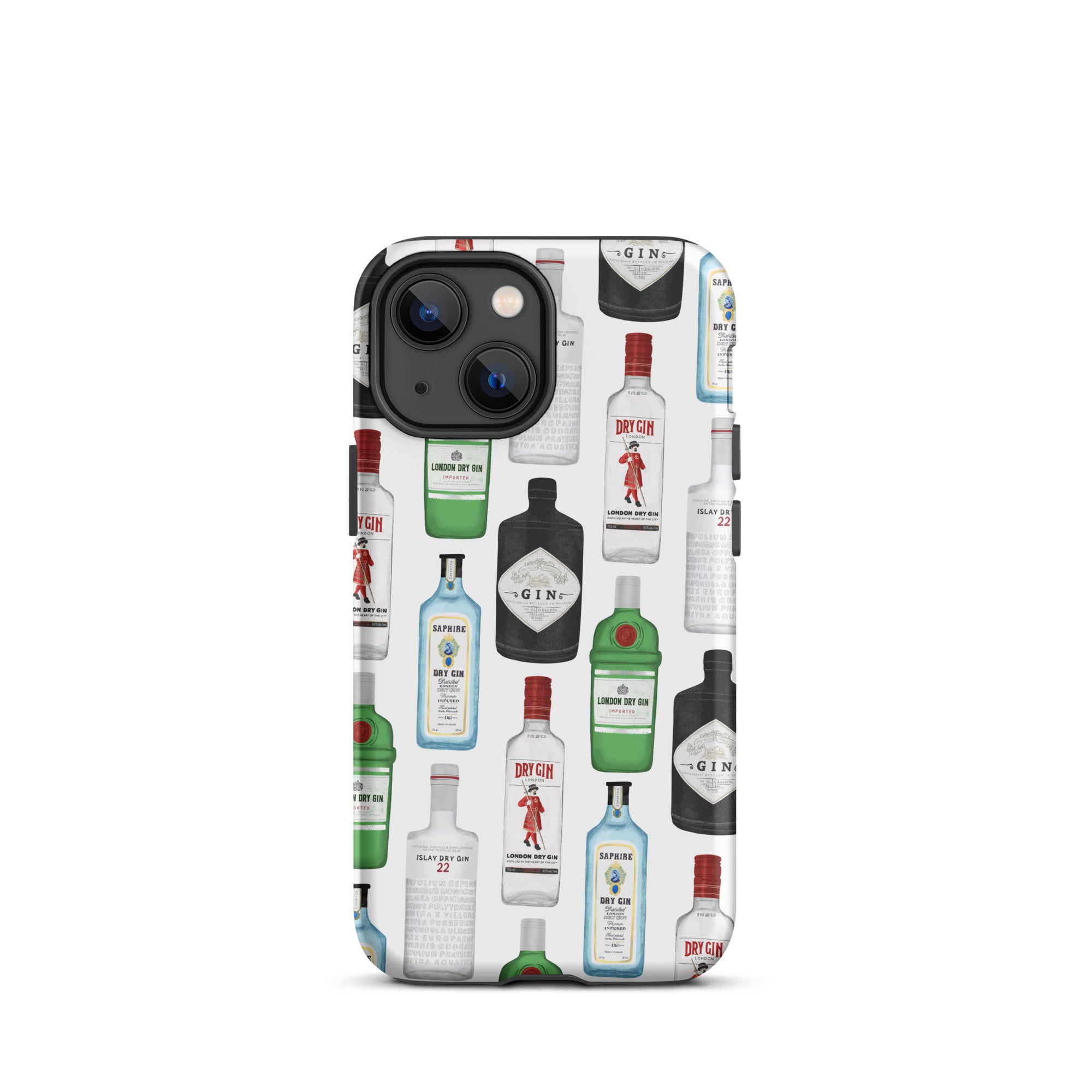 Ilustración de botellas de ginebra - Funda resistente para iPhone®