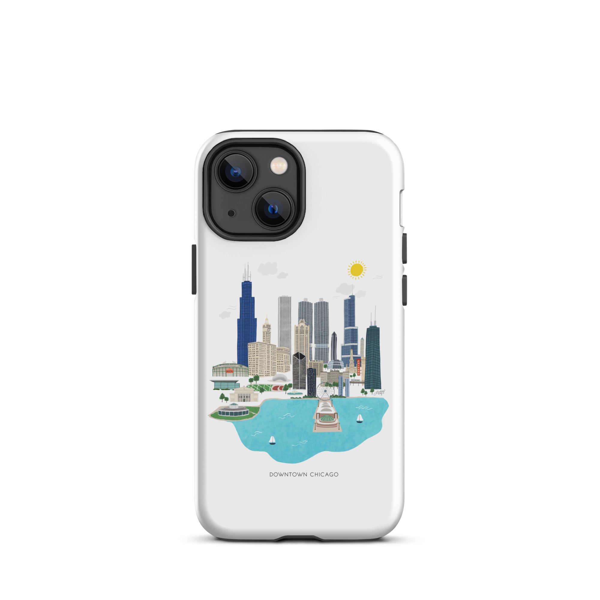 Illustration de la ligne d'horizon de Chicago - Coque rigide pour iPhone®
