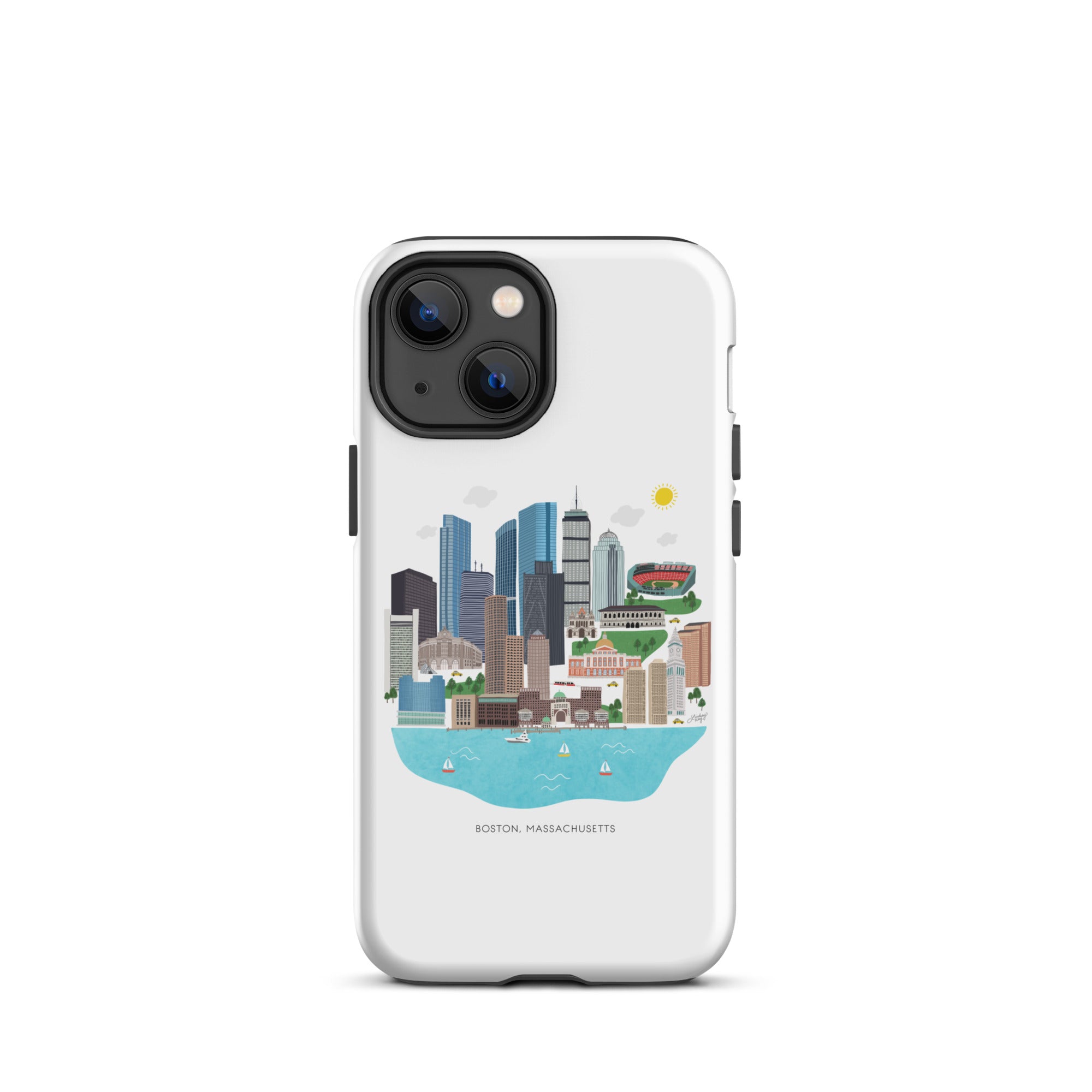 Illustration de l'horizon de Boston - Coque rigide pour iPhone®