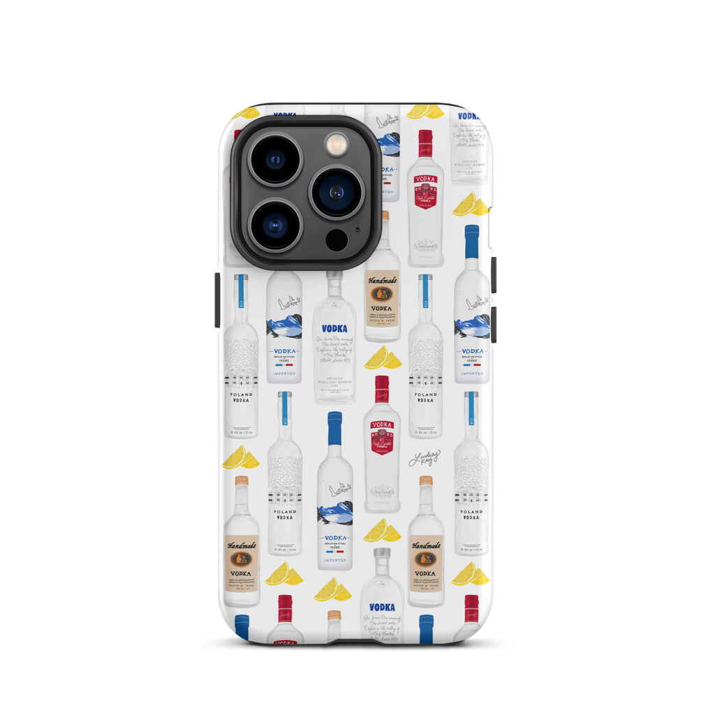 Vodka Bottles Illustration Pattern - Tough Case for iPhone®
