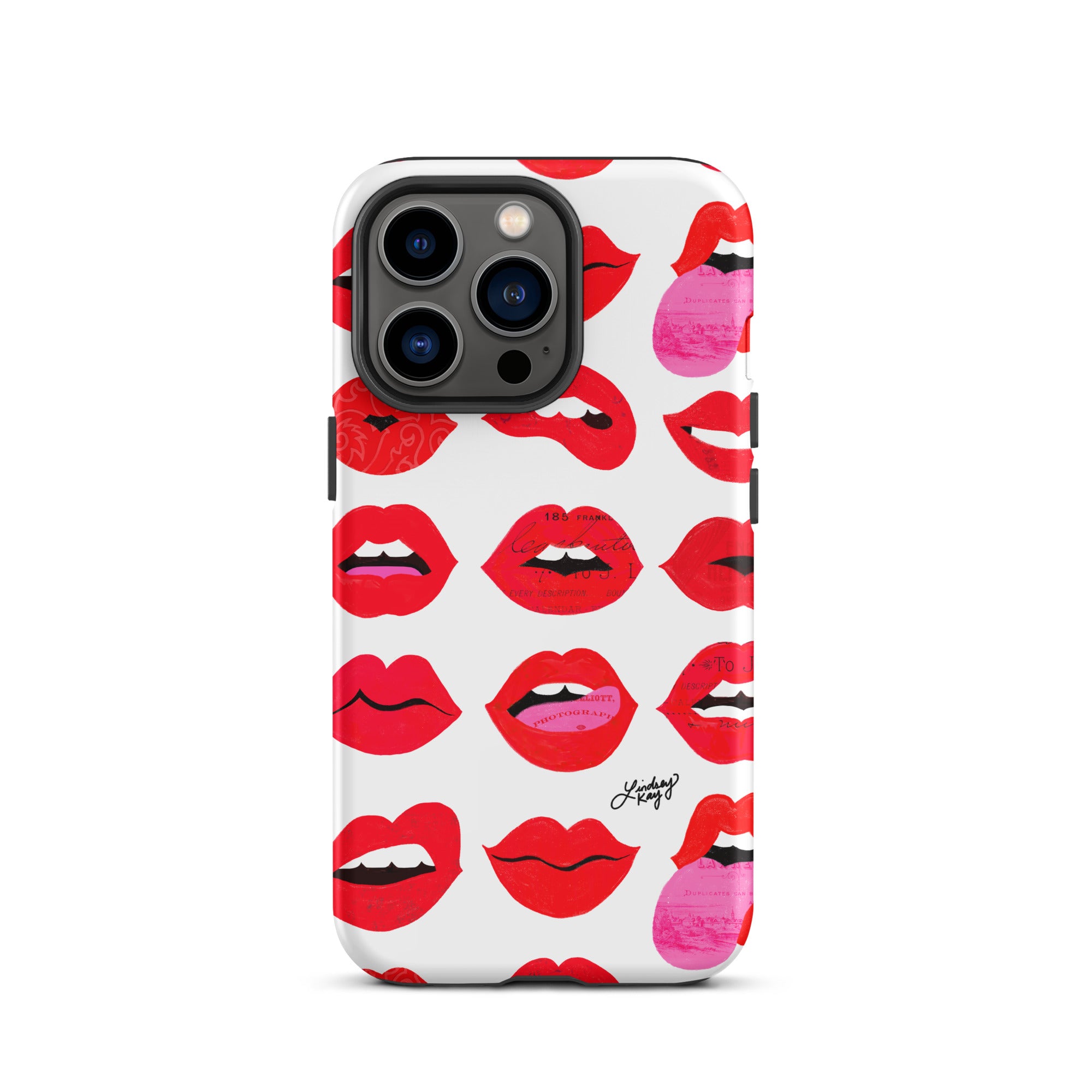 Labios rojos de amor - Funda resistente para iPhone®