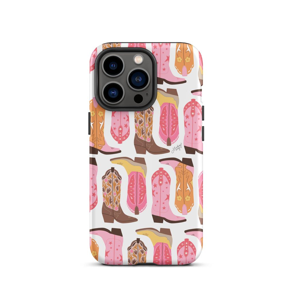 Pink Cowboy Boots Illustration - Tough Case for iPhone®