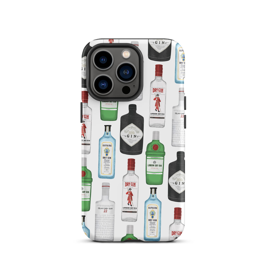 Gin Bottles Illustration - Tough Case for iPhone®