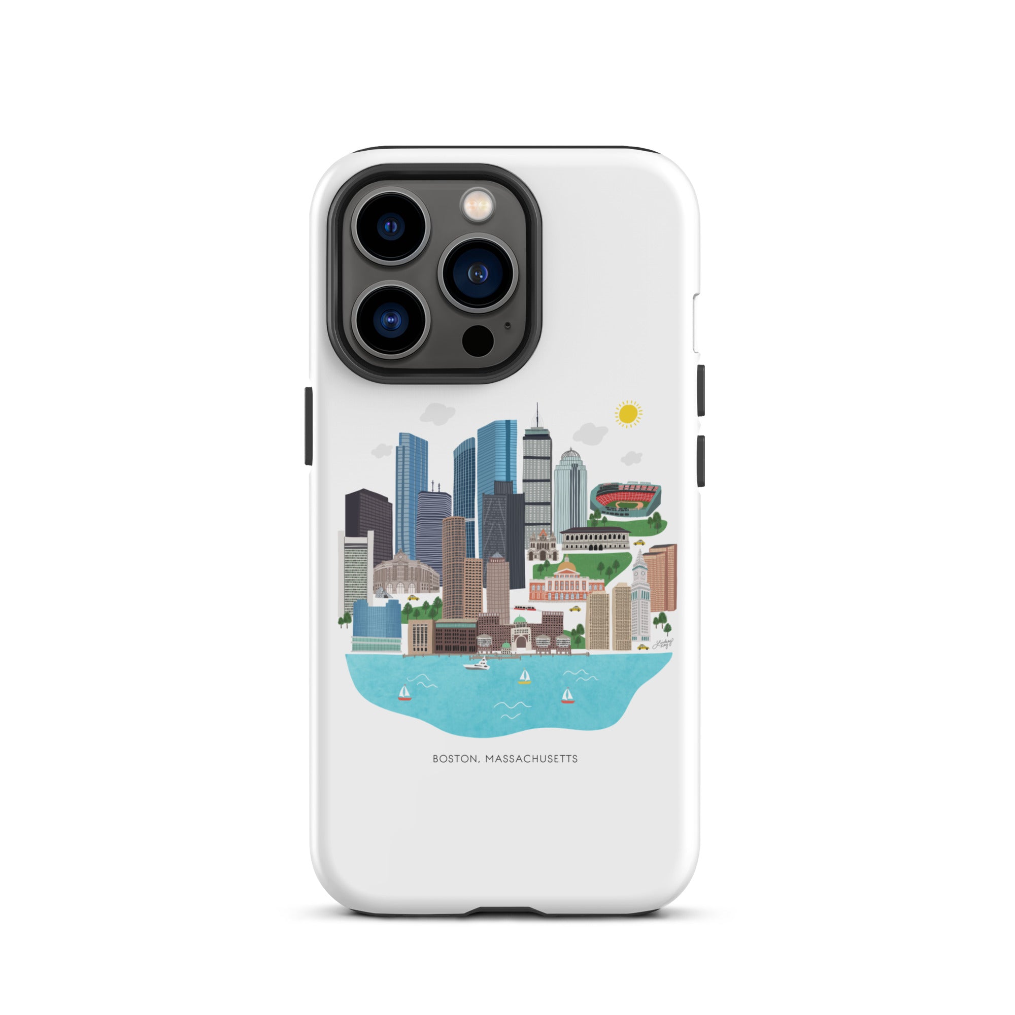 Illustration de l'horizon de Boston - Coque rigide pour iPhone®