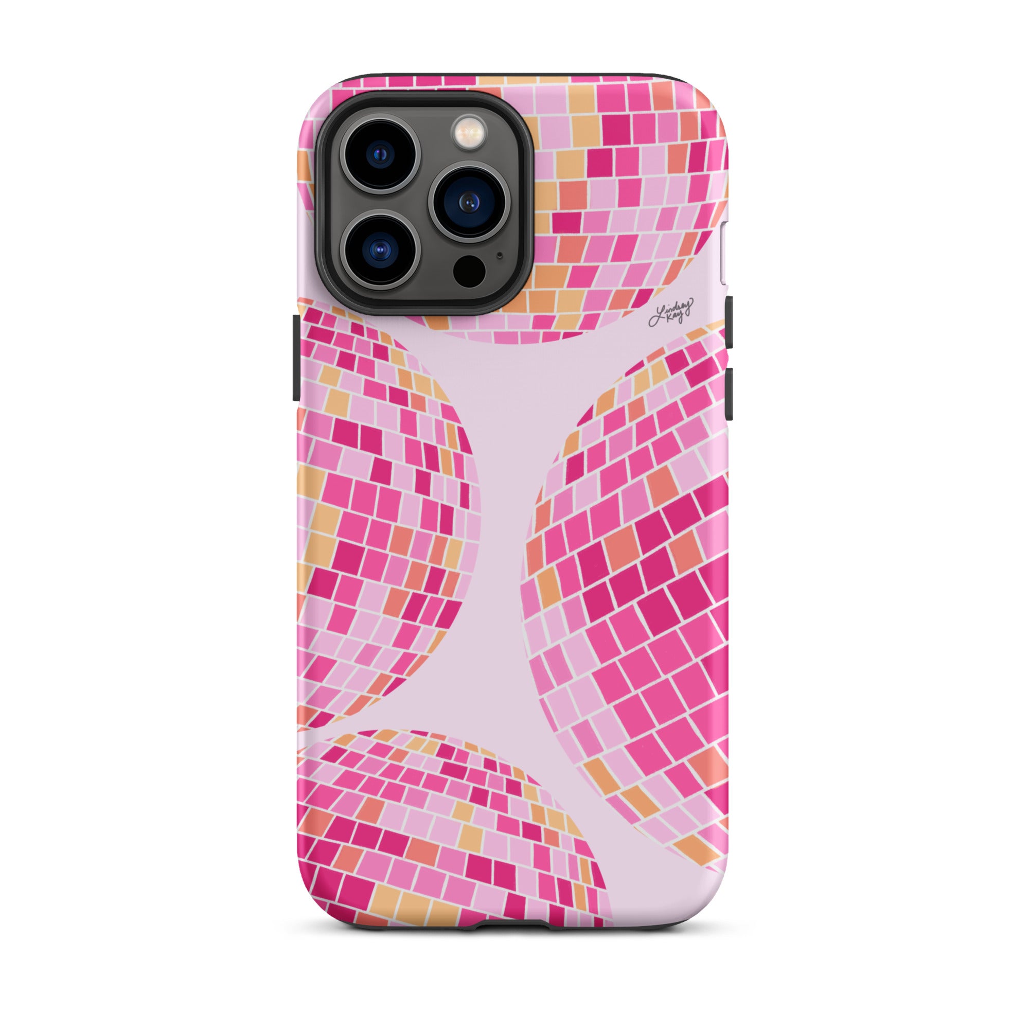 Pink/Yellow Disco Balls Illustration - Tough Case for iPhone®