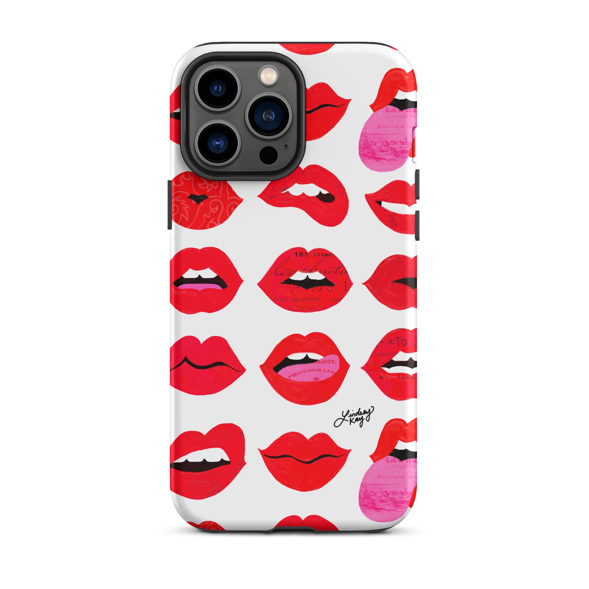 Labios rojos de amor - Funda resistente para iPhone®