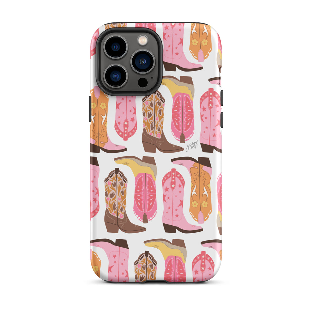 Pink Cowboy Boots Illustration - Tough Case for iPhone®