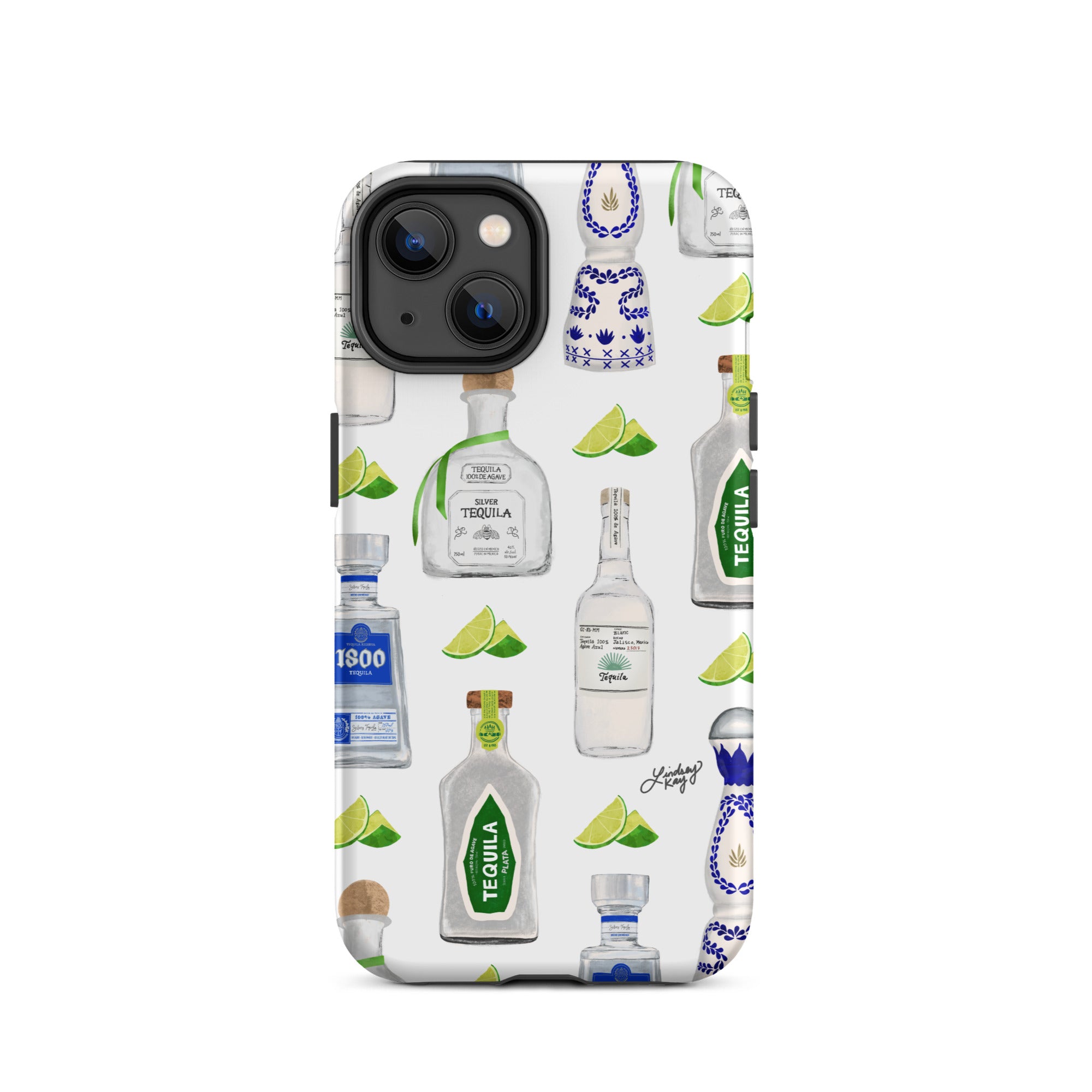 Patrón de ilustración de botellas de tequila - Funda resistente para iPhone®