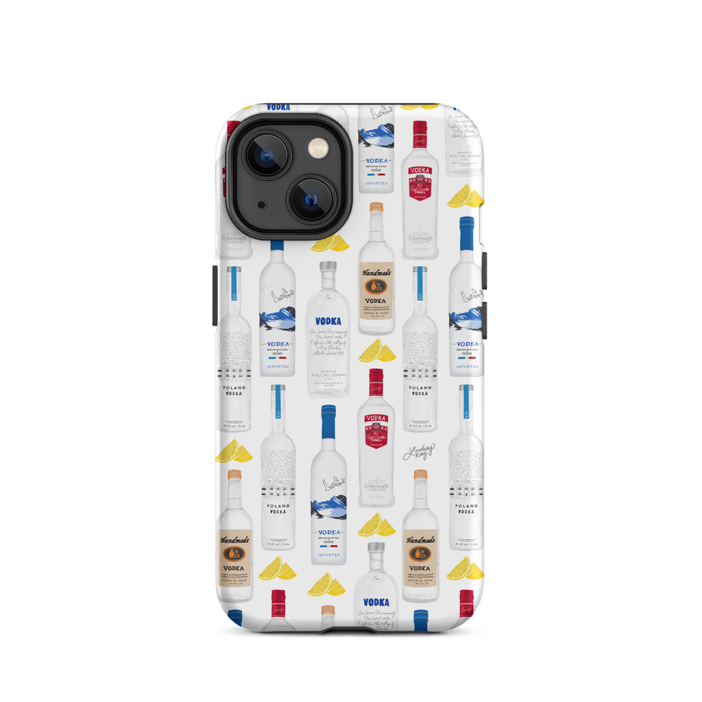 Vodka Bottles Illustration Pattern - Tough Case for iPhone®