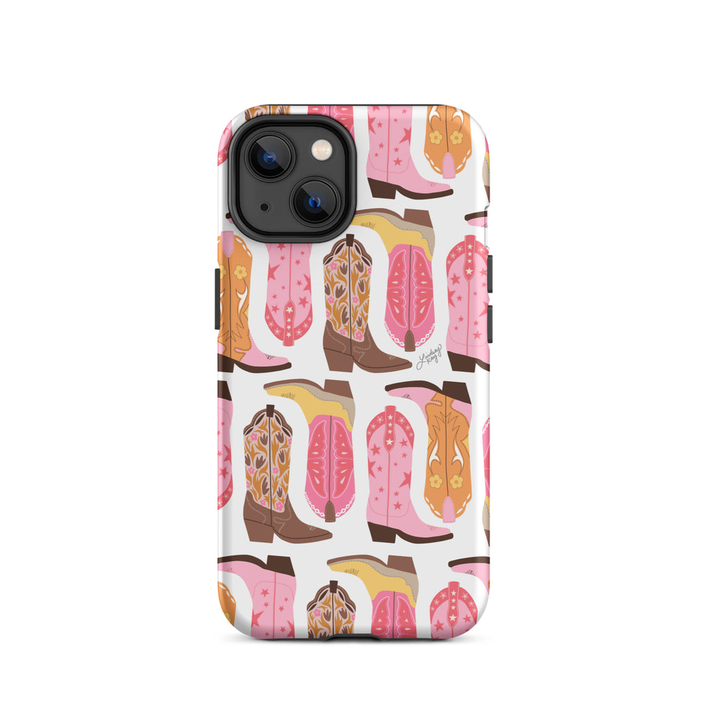 Pink Cowboy Boots Illustration - Tough Case for iPhone®