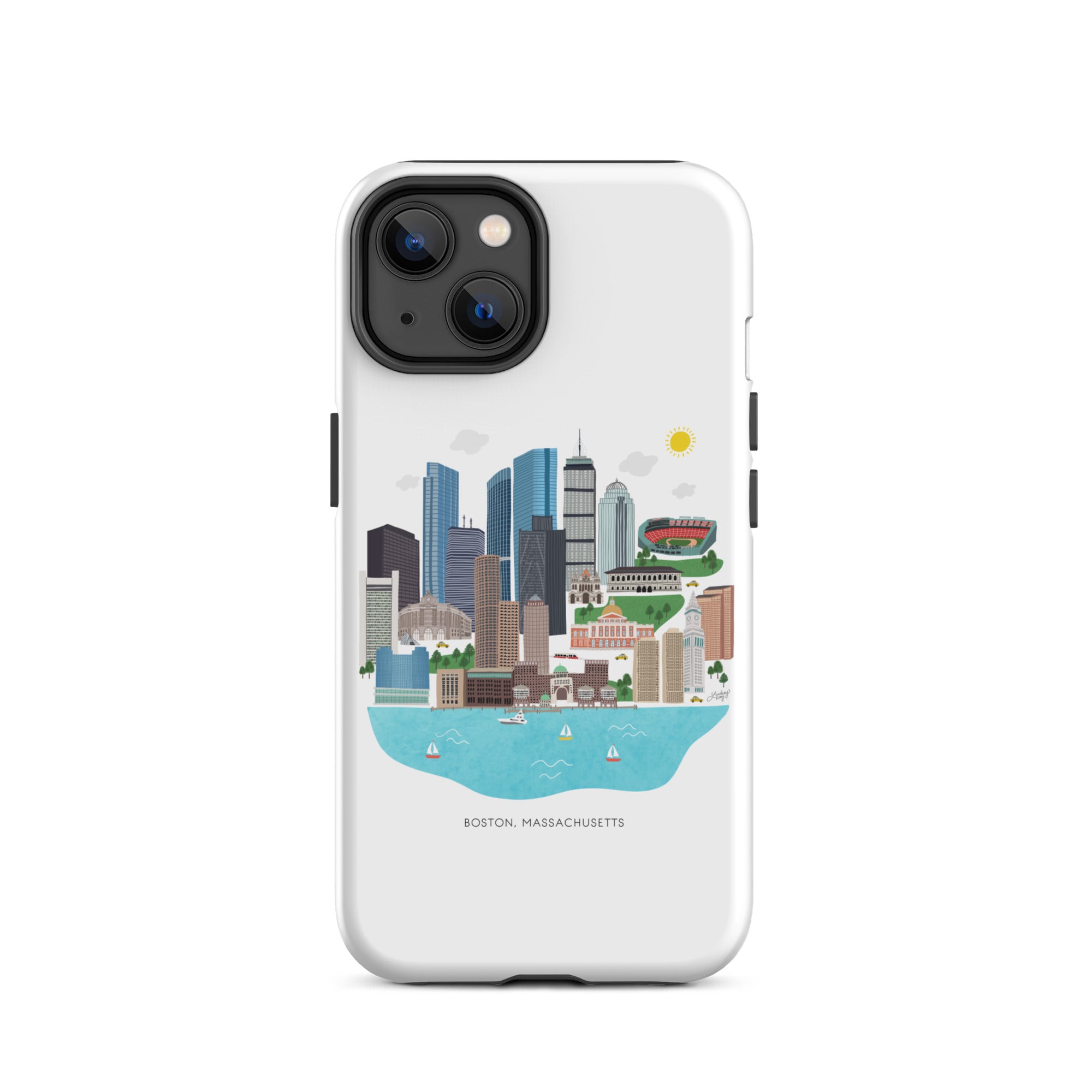 Illustration de l'horizon de Boston - Coque rigide pour iPhone®