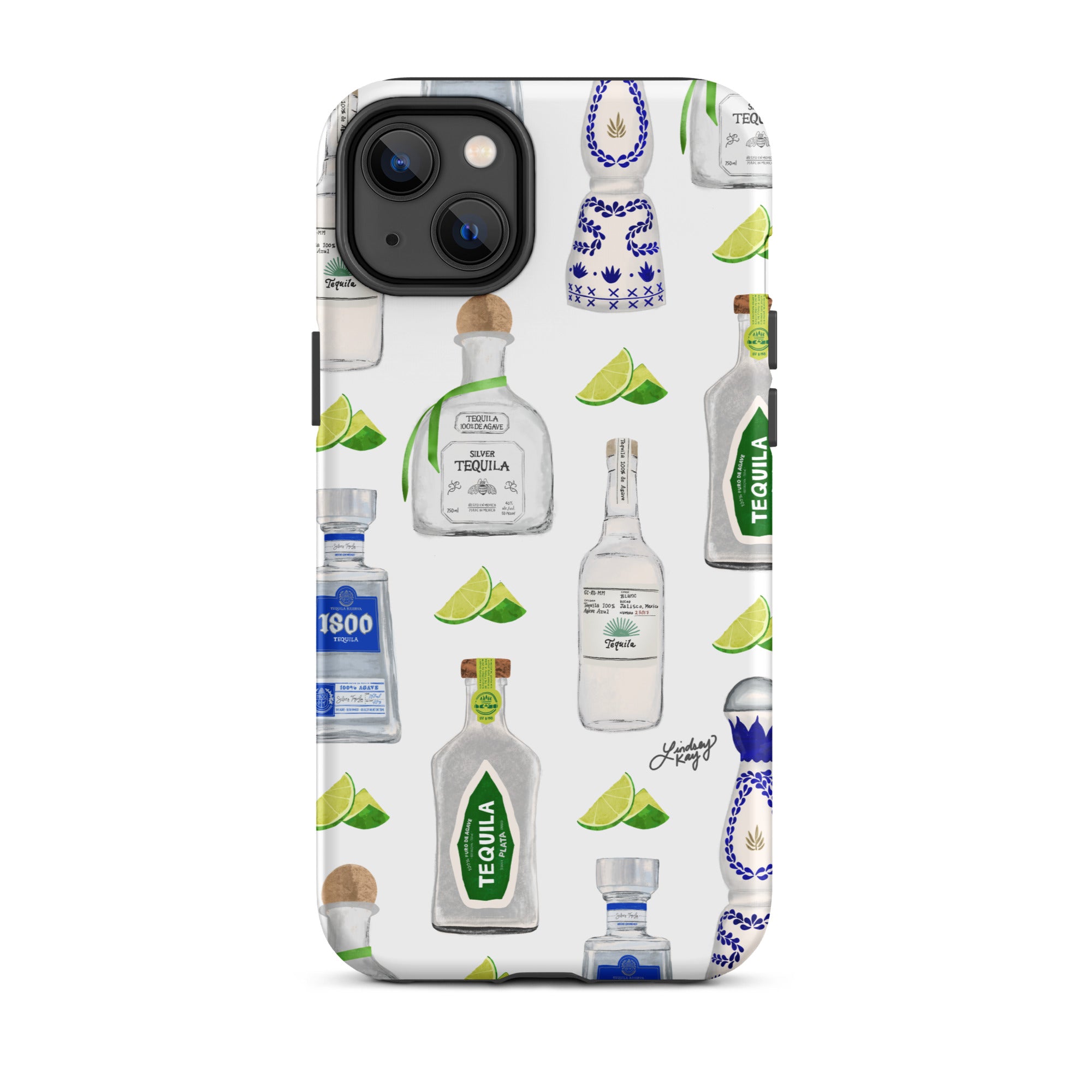 Patrón de ilustración de botellas de tequila - Funda resistente para iPhone®