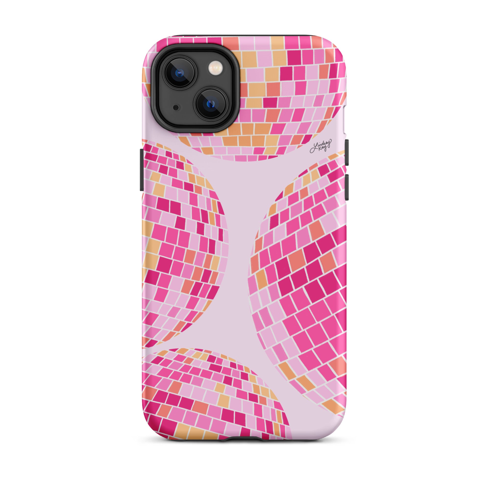 Pink/Yellow Disco Balls Illustration - Tough Case for iPhone®