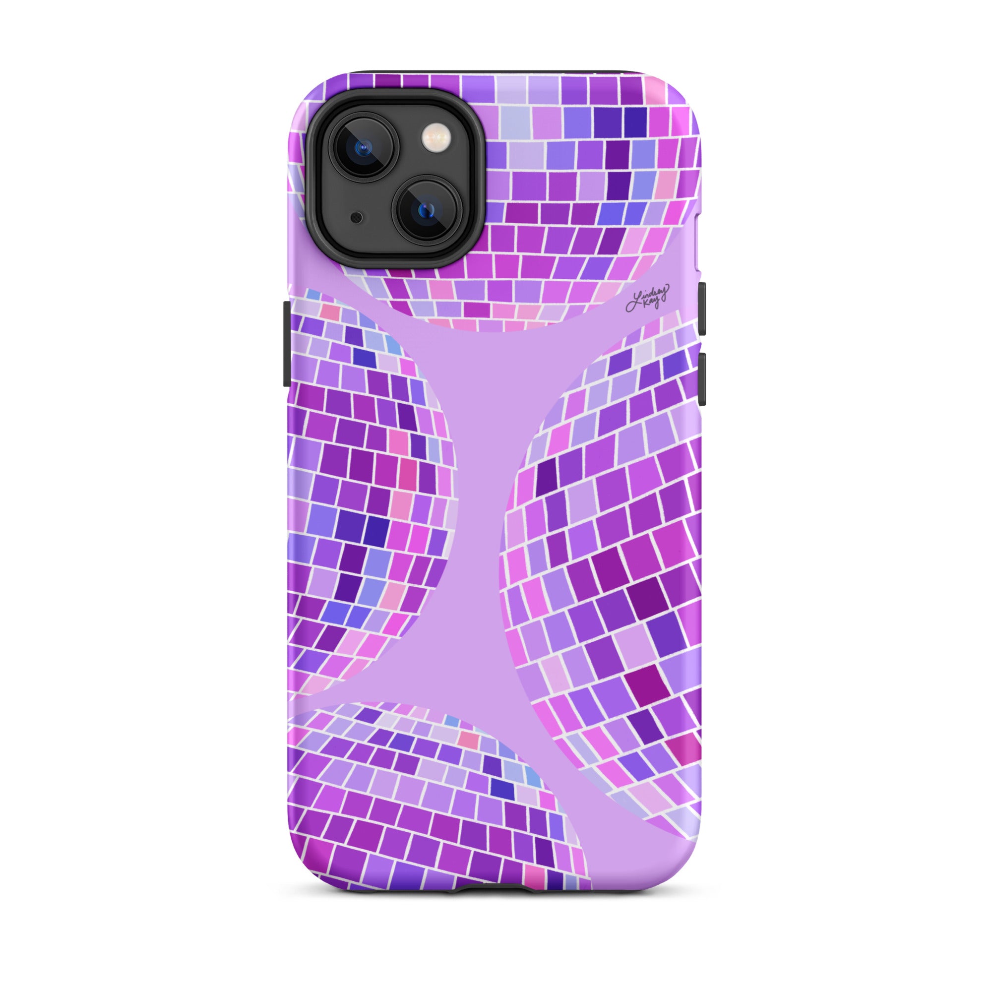 Purple Disco Balls Illustration - Tough Case for iPhone®