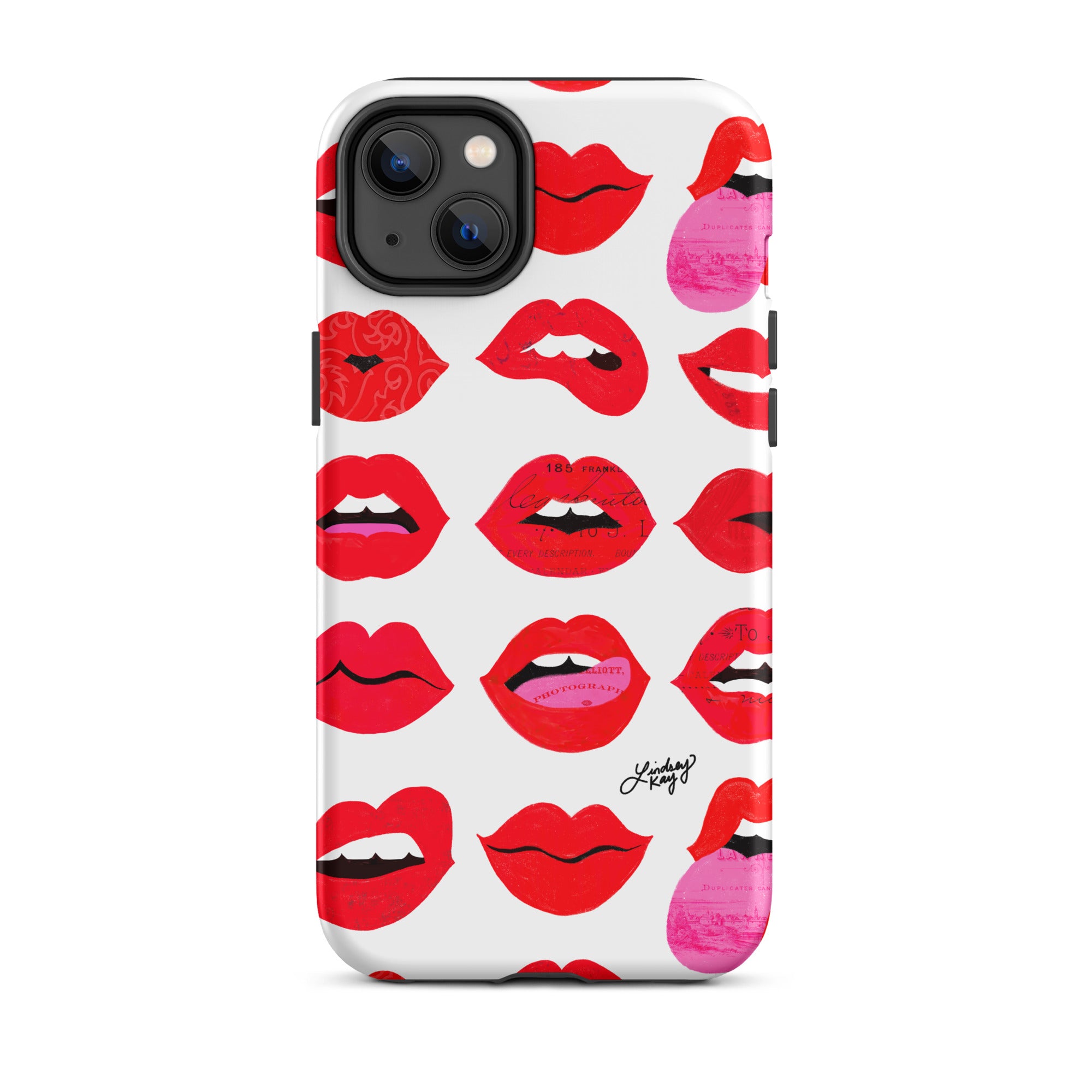 Labios rojos de amor - Funda resistente para iPhone®