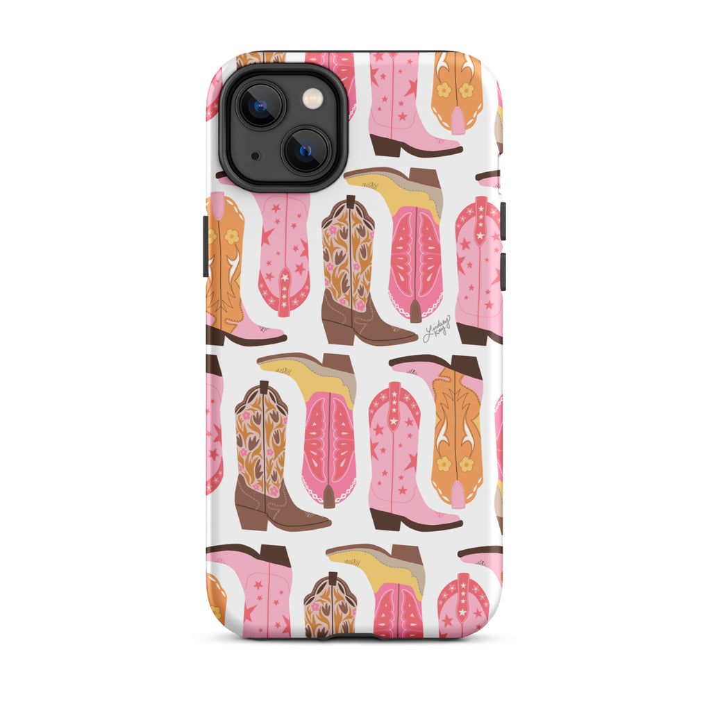 Pink Cowboy Boots Illustration - Tough Case for iPhone®