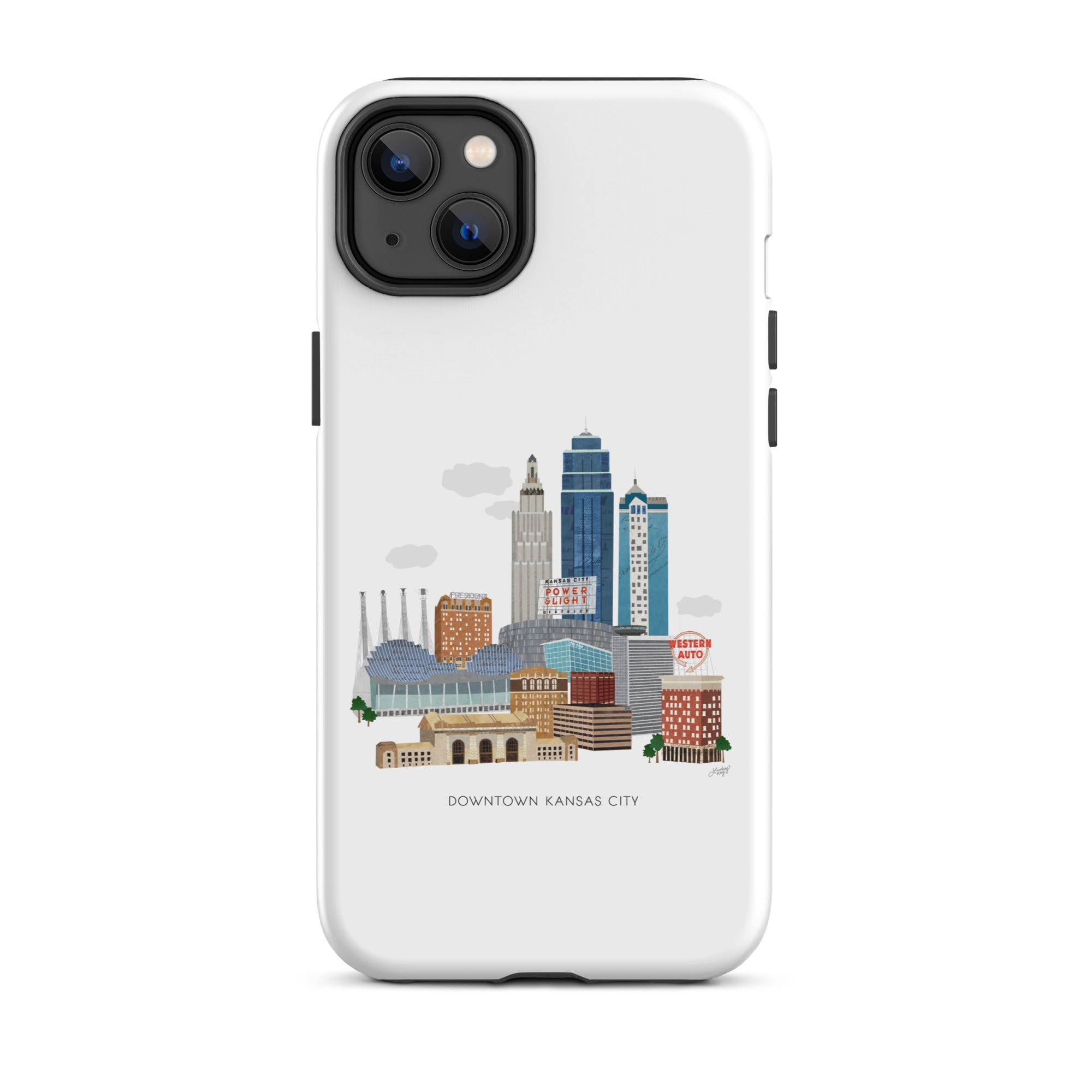 Ilustración del horizonte de Kansas City - Funda resistente para iPhone®