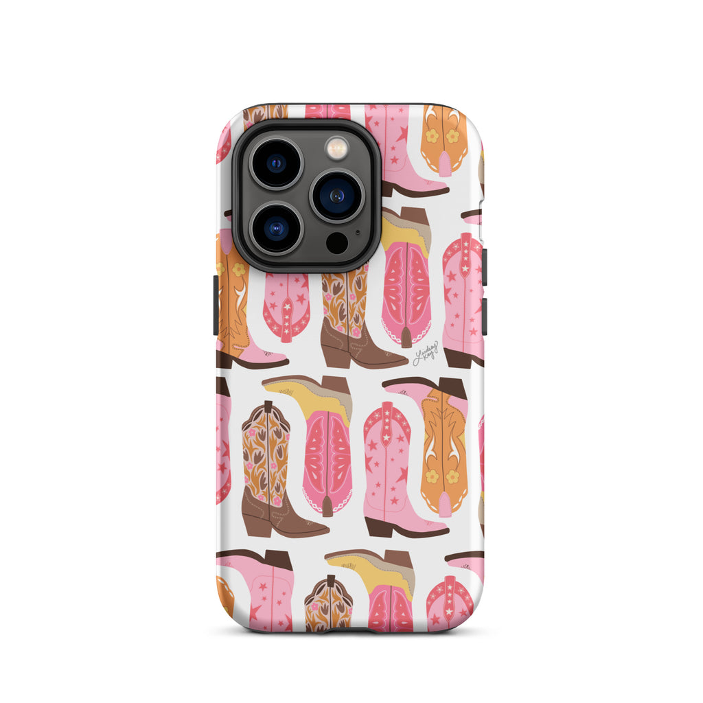 Pink Cowboy Boots Illustration - Tough Case for iPhone®